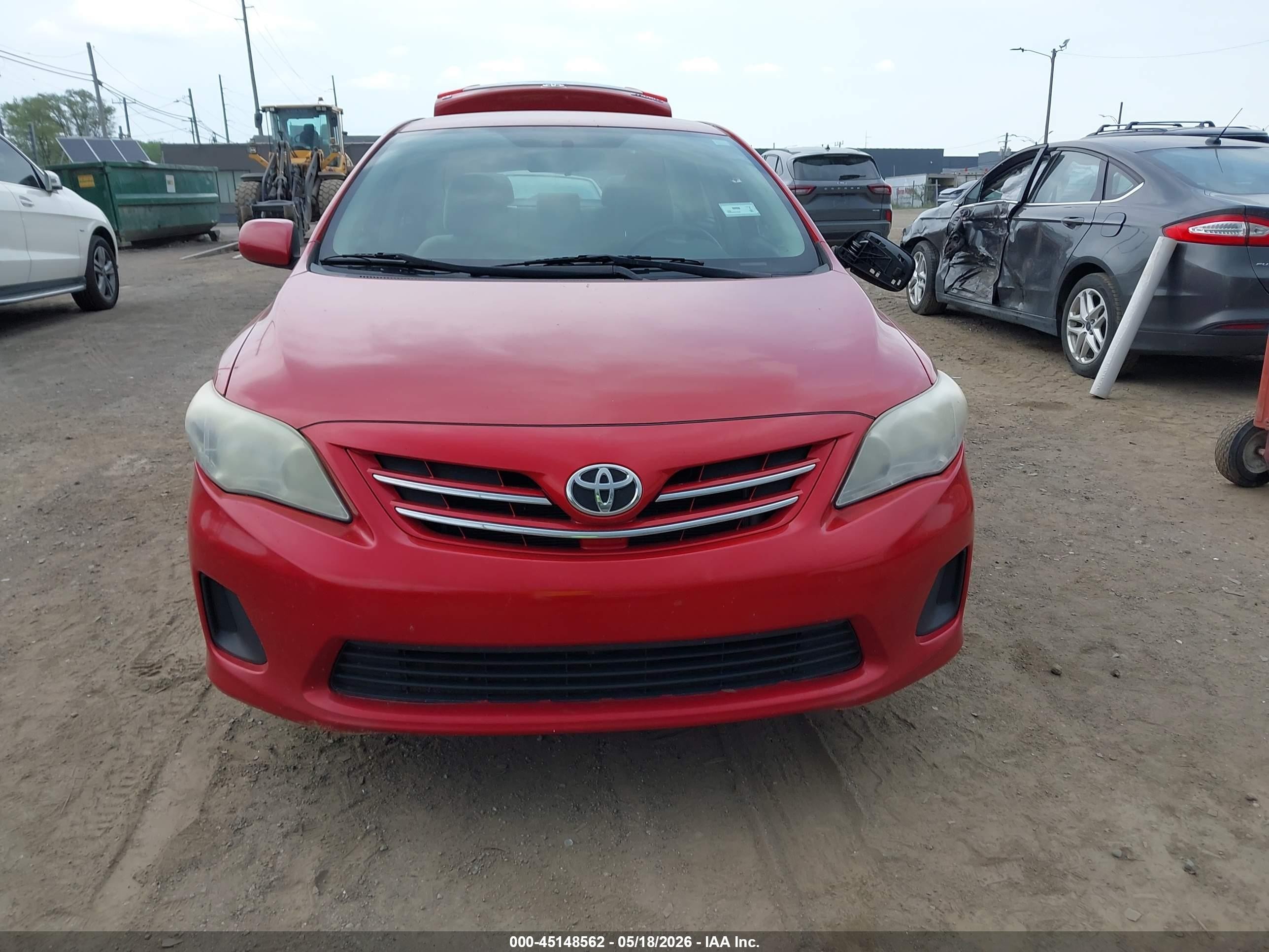 2013 Toyota Corolla Le Red vin: 5YFBU4EE5DP202238