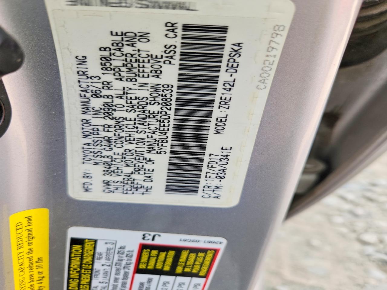 2013 Toyota Corolla S Silver vin: 5YFBU4EE5DP208539