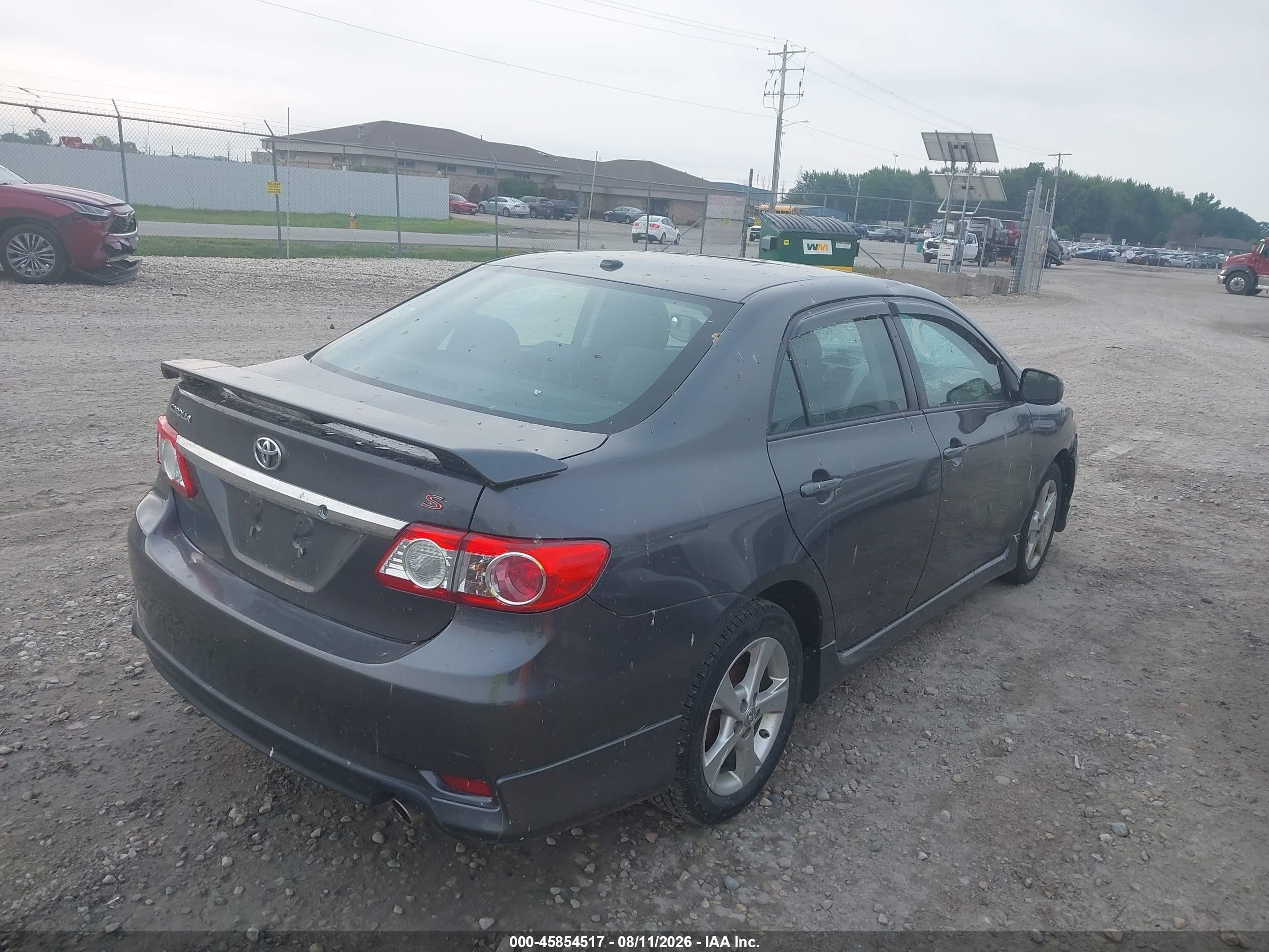 2012 Toyota Corolla S Gray vin: 5YFBU4EE6CP006291