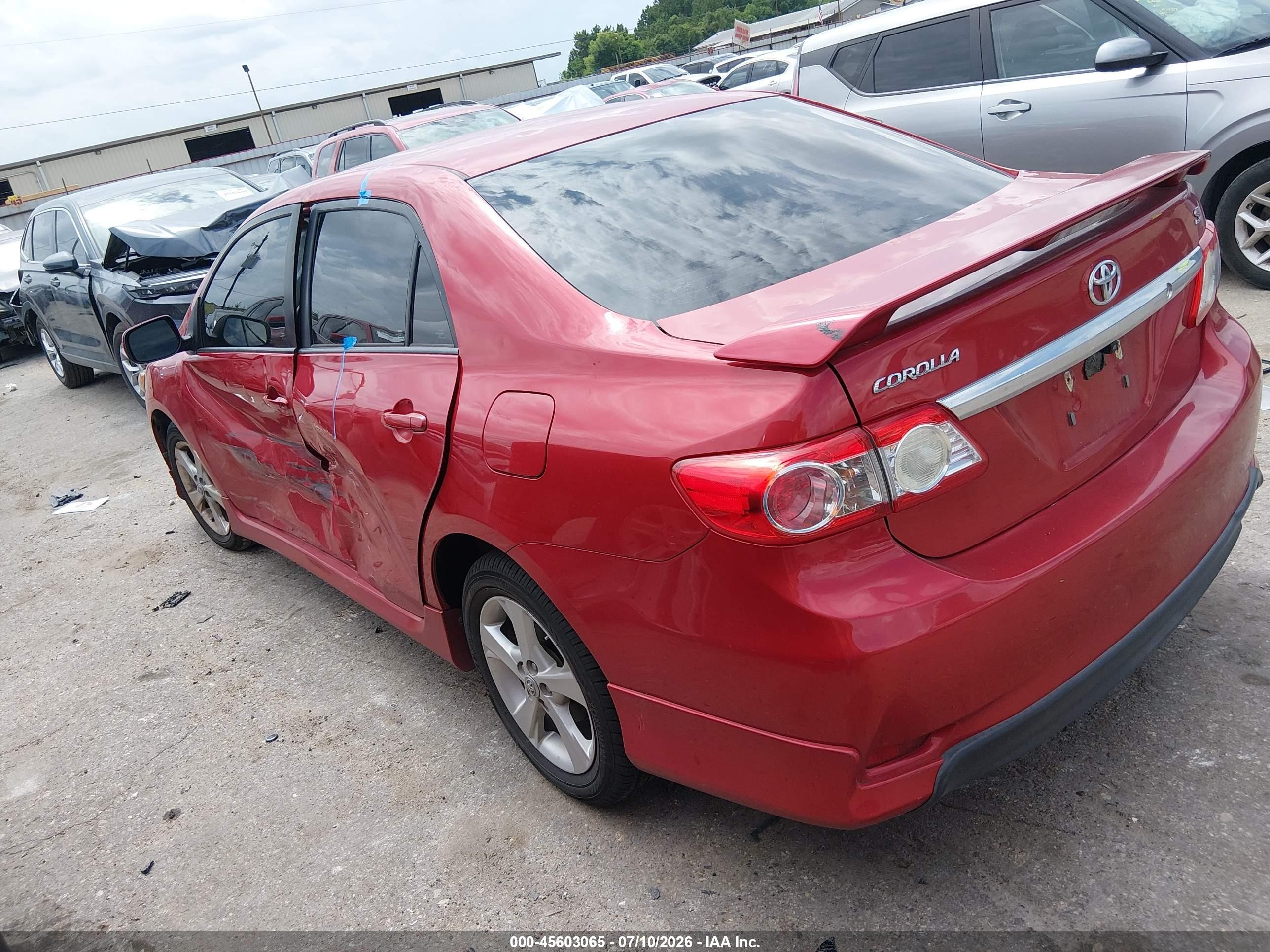 2012 Toyota Corolla S Red vin: 5YFBU4EE6CP006761