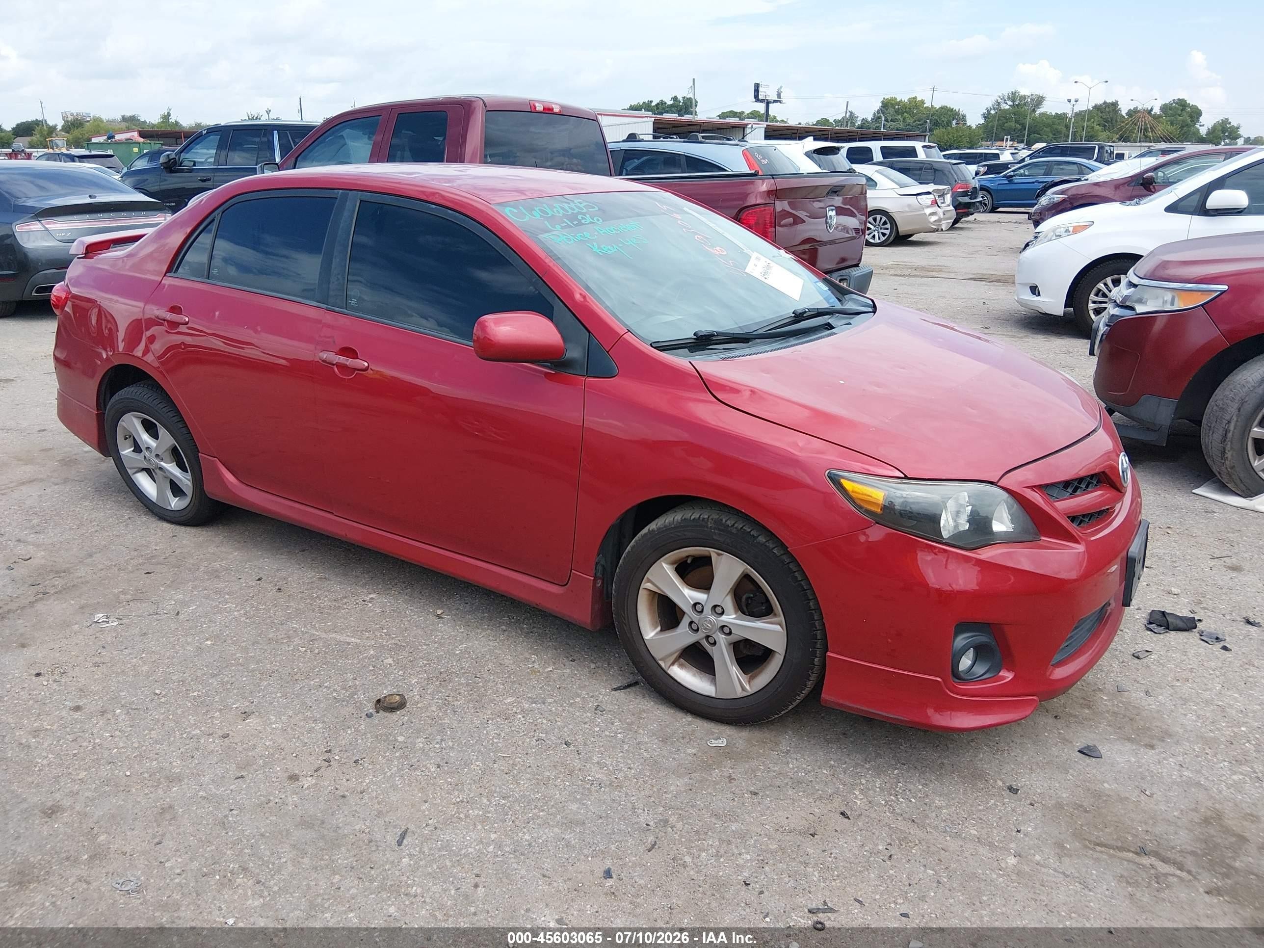 2012 Toyota Corolla S Red vin: 5YFBU4EE6CP006761