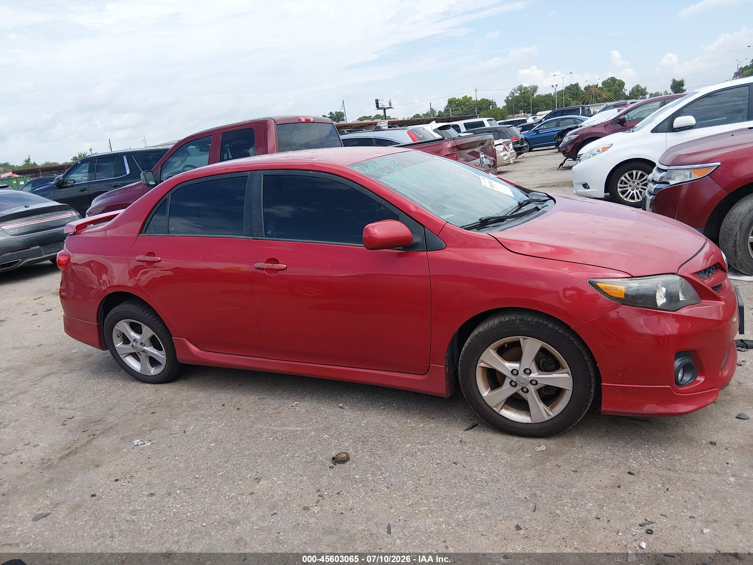 2012 Toyota Corolla S Red vin: 5YFBU4EE6CP006761