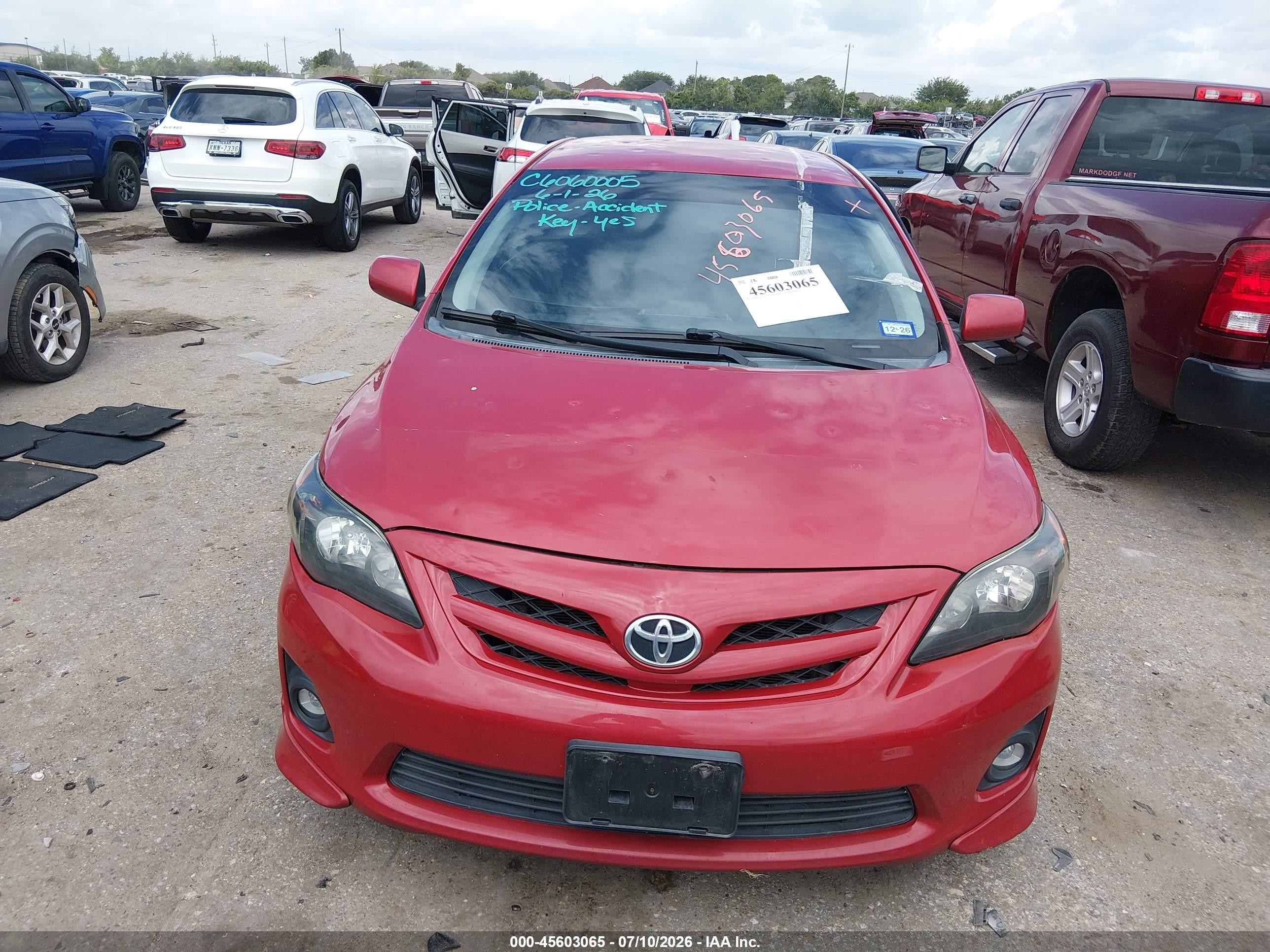 2012 Toyota Corolla S Red vin: 5YFBU4EE6CP006761