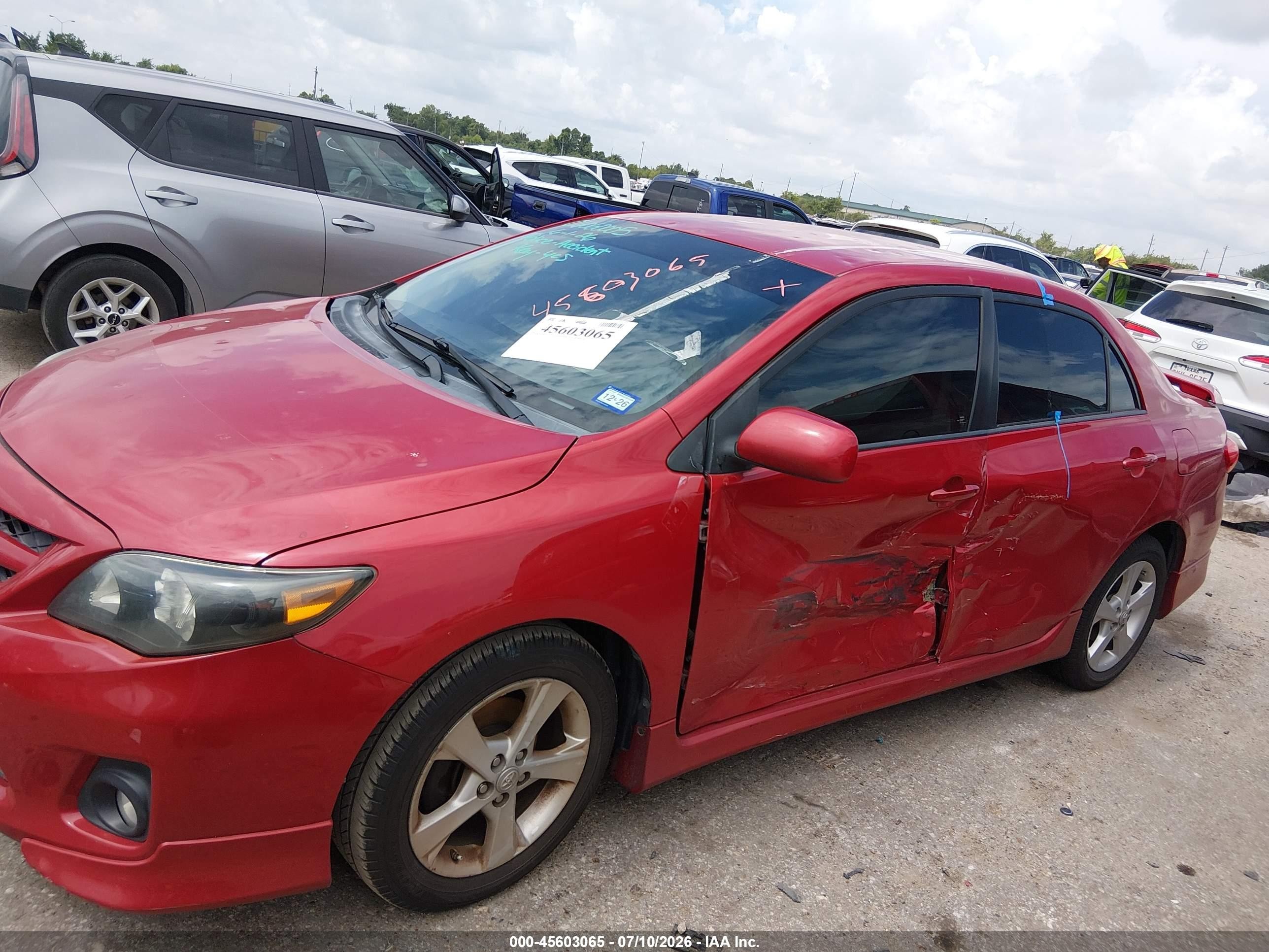 2012 Toyota Corolla S Red vin: 5YFBU4EE6CP006761
