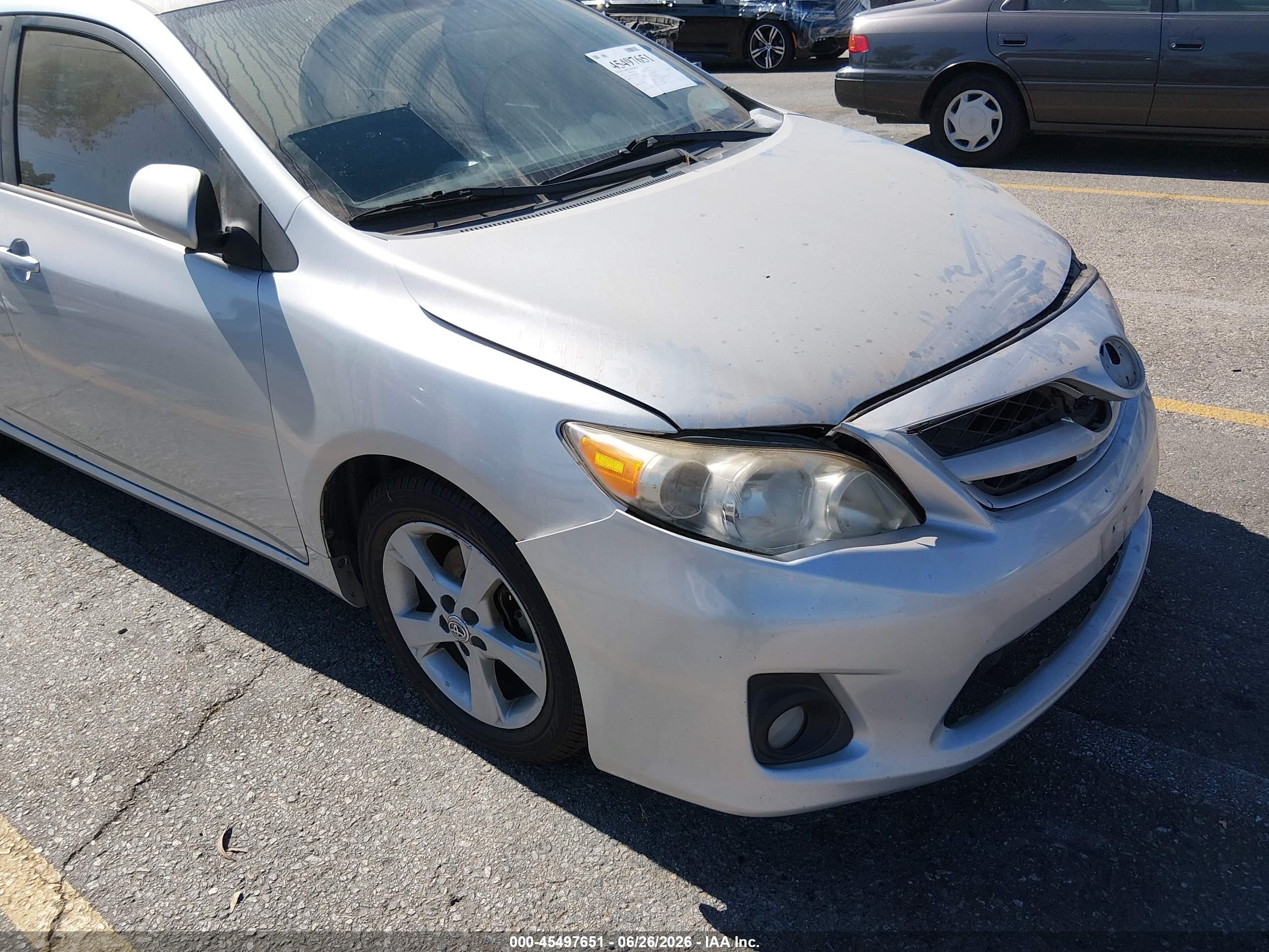 2012 Toyota Corolla Le Silver vin: 5YFBU4EE6CP017520