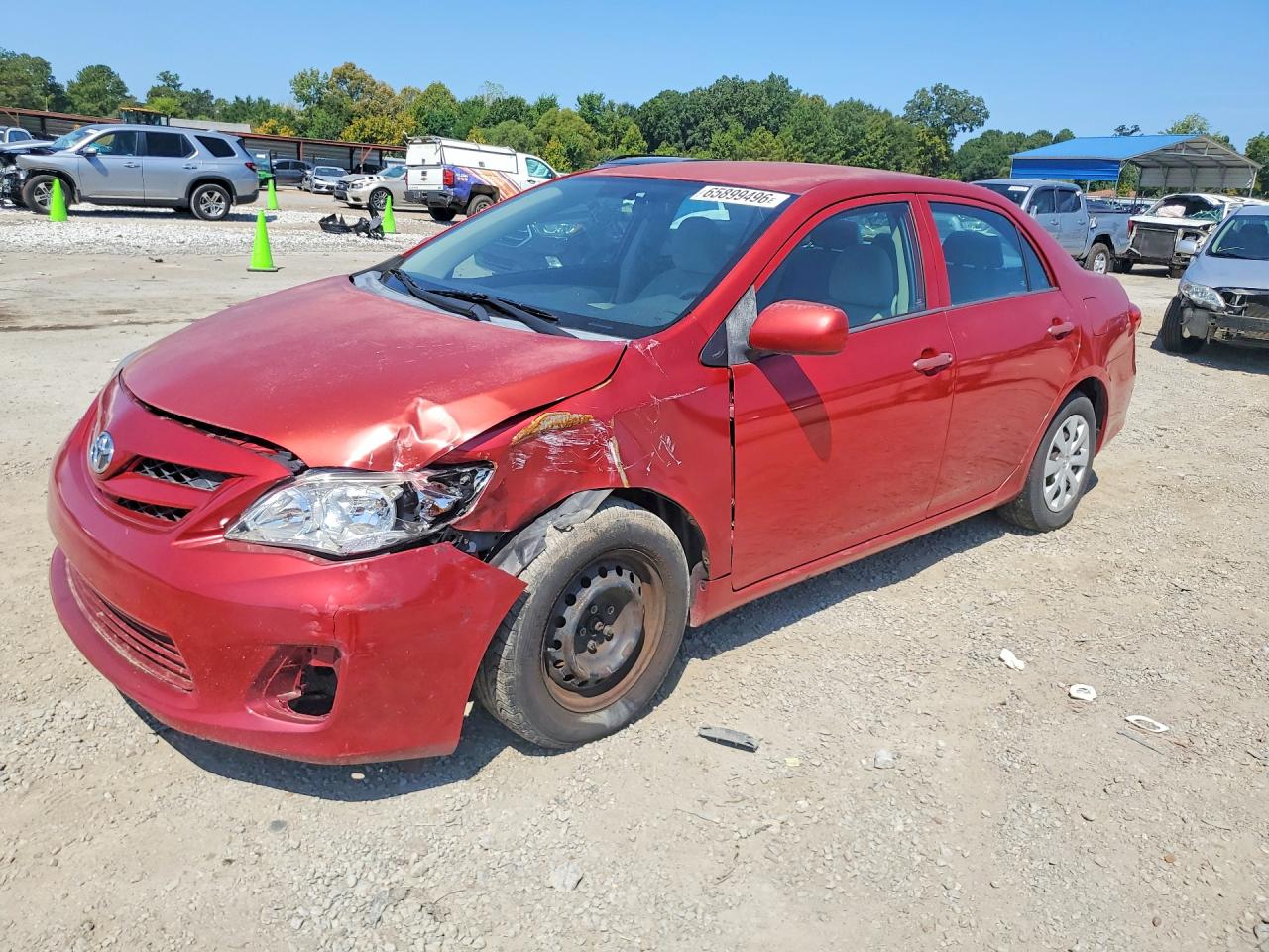 2012 Toyota Corolla L Red vin: 5YFBU4EE6CP024340