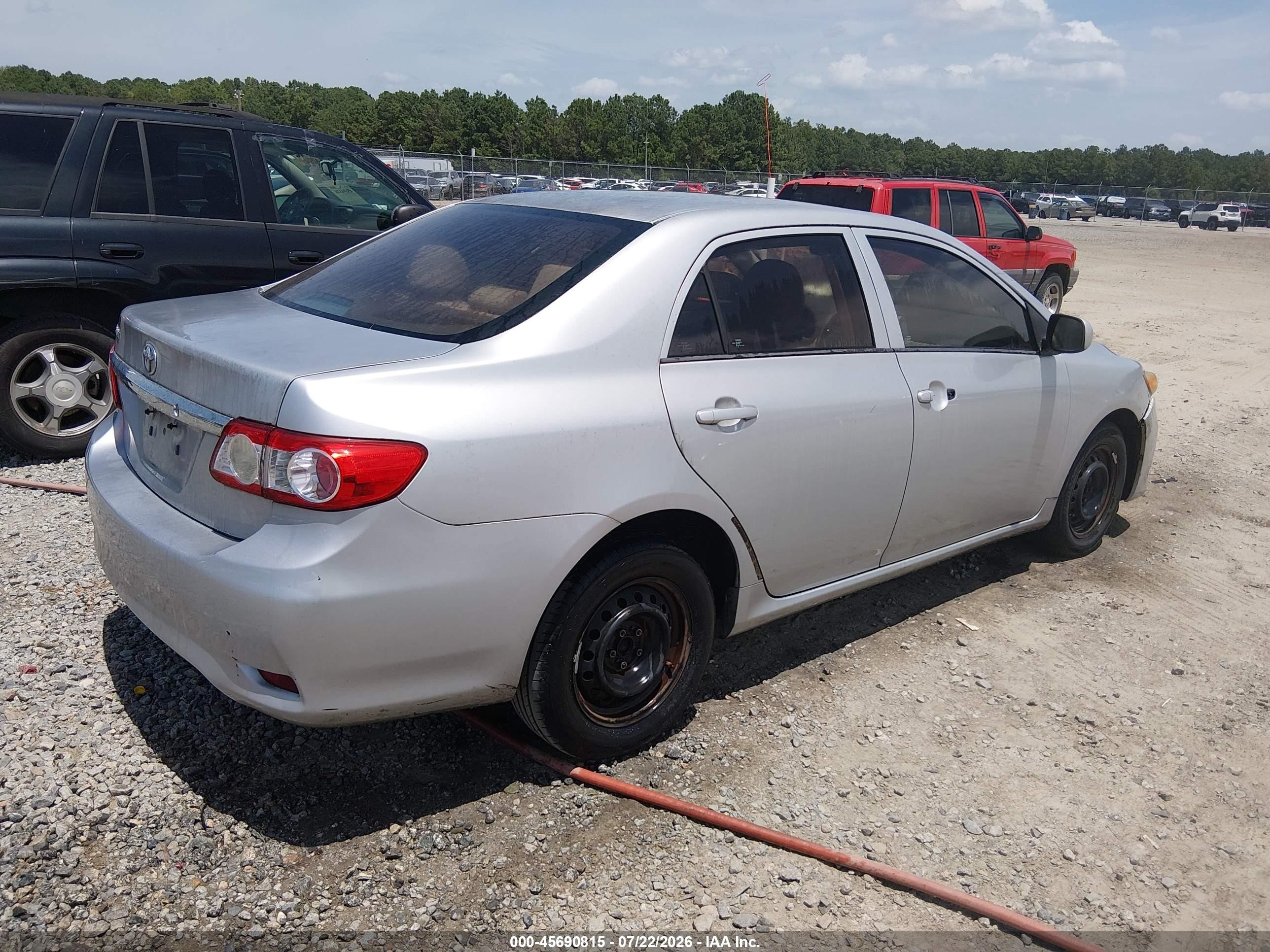 2012 Toyota Corolla L Silver vin: 5YFBU4EE6CP025259