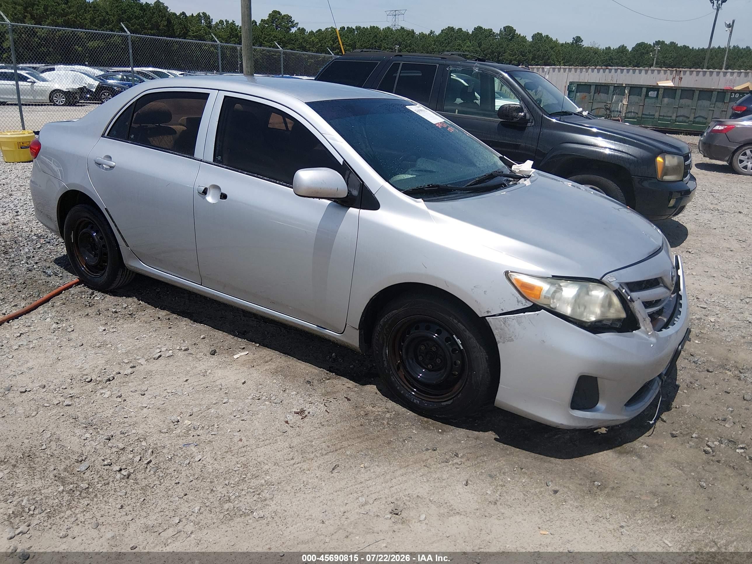2012 Toyota Corolla L Silver vin: 5YFBU4EE6CP025259