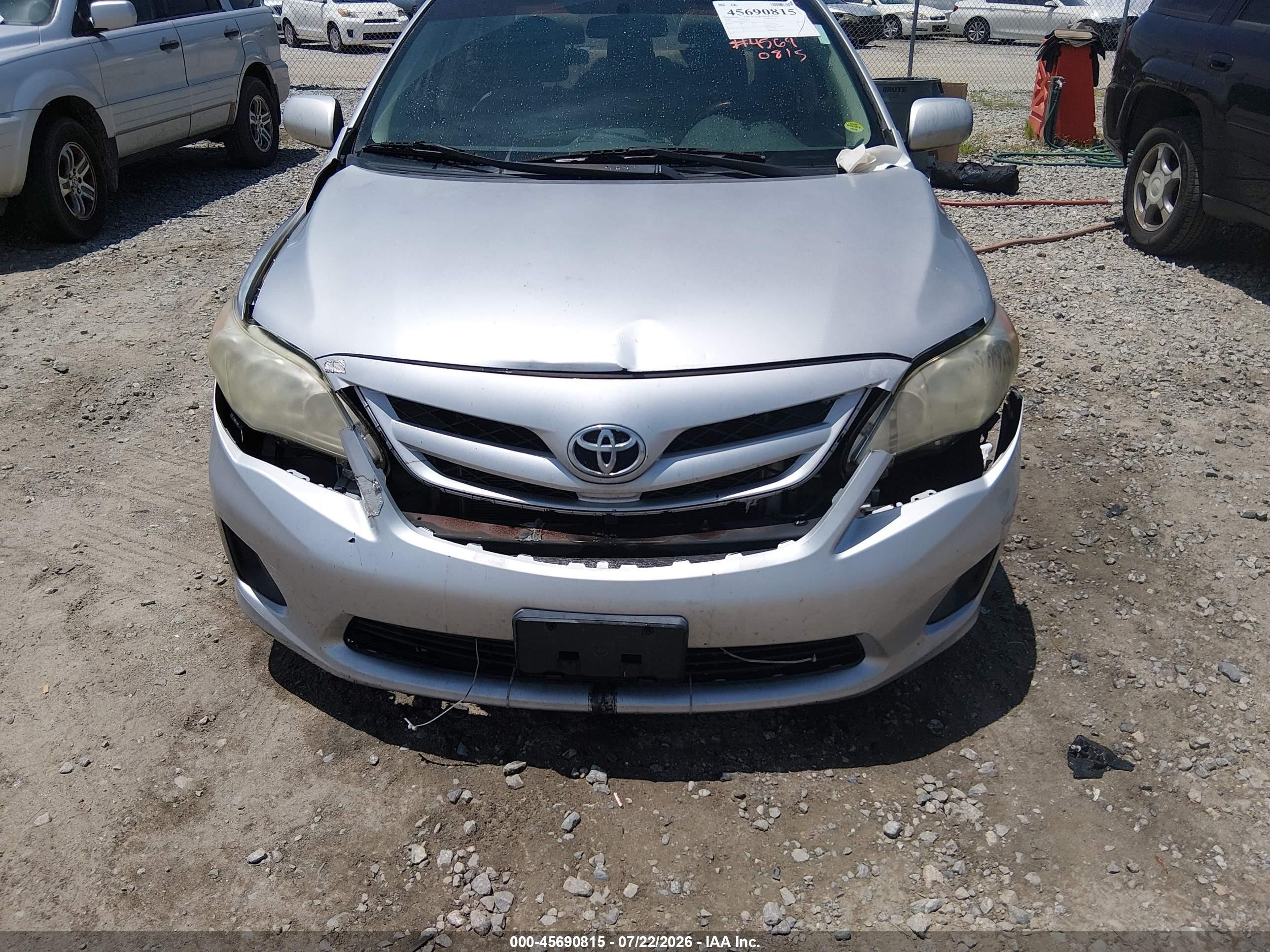 2012 Toyota Corolla L Silver vin: 5YFBU4EE6CP025259