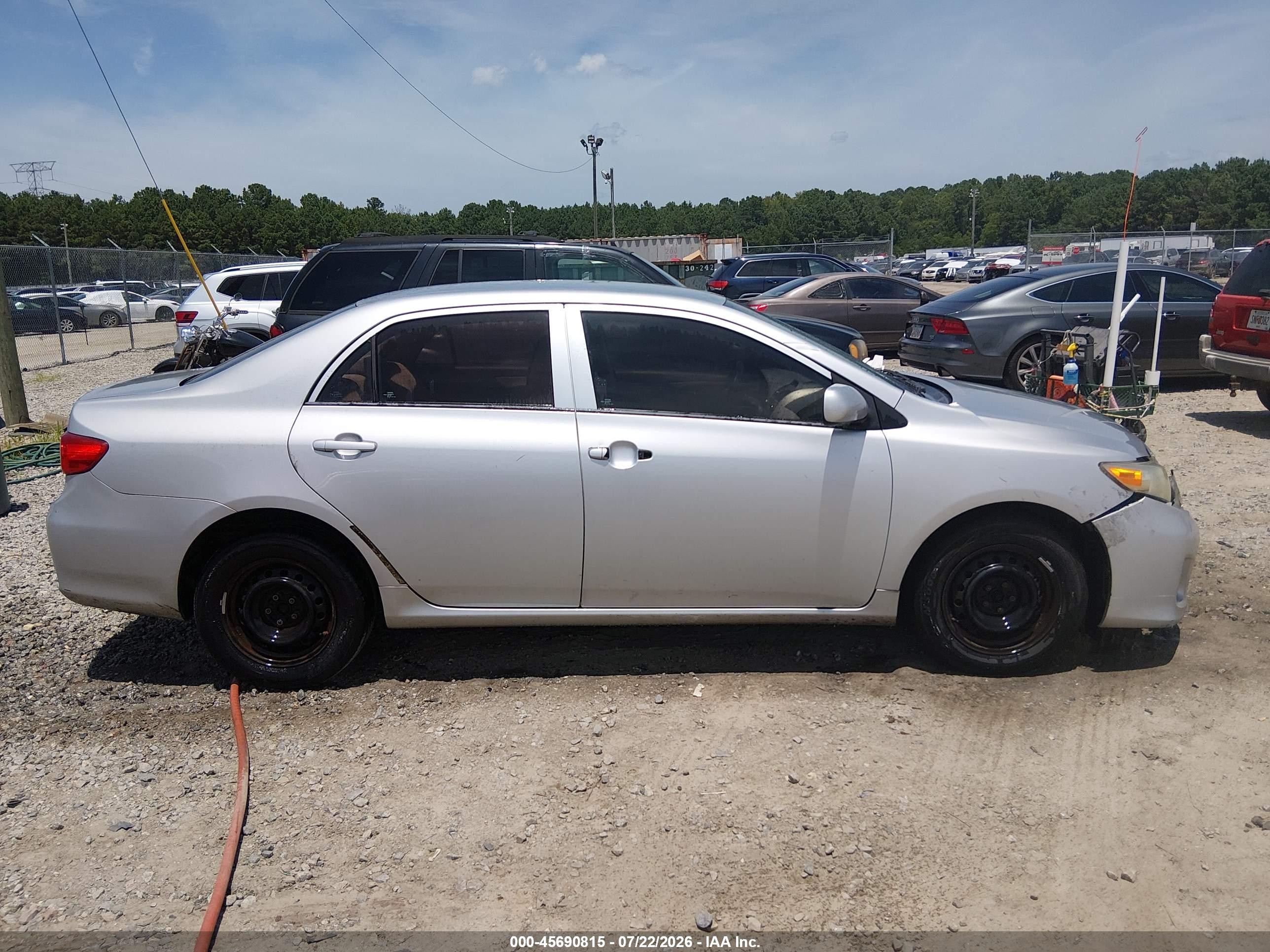 2012 Toyota Corolla L Silver vin: 5YFBU4EE6CP025259