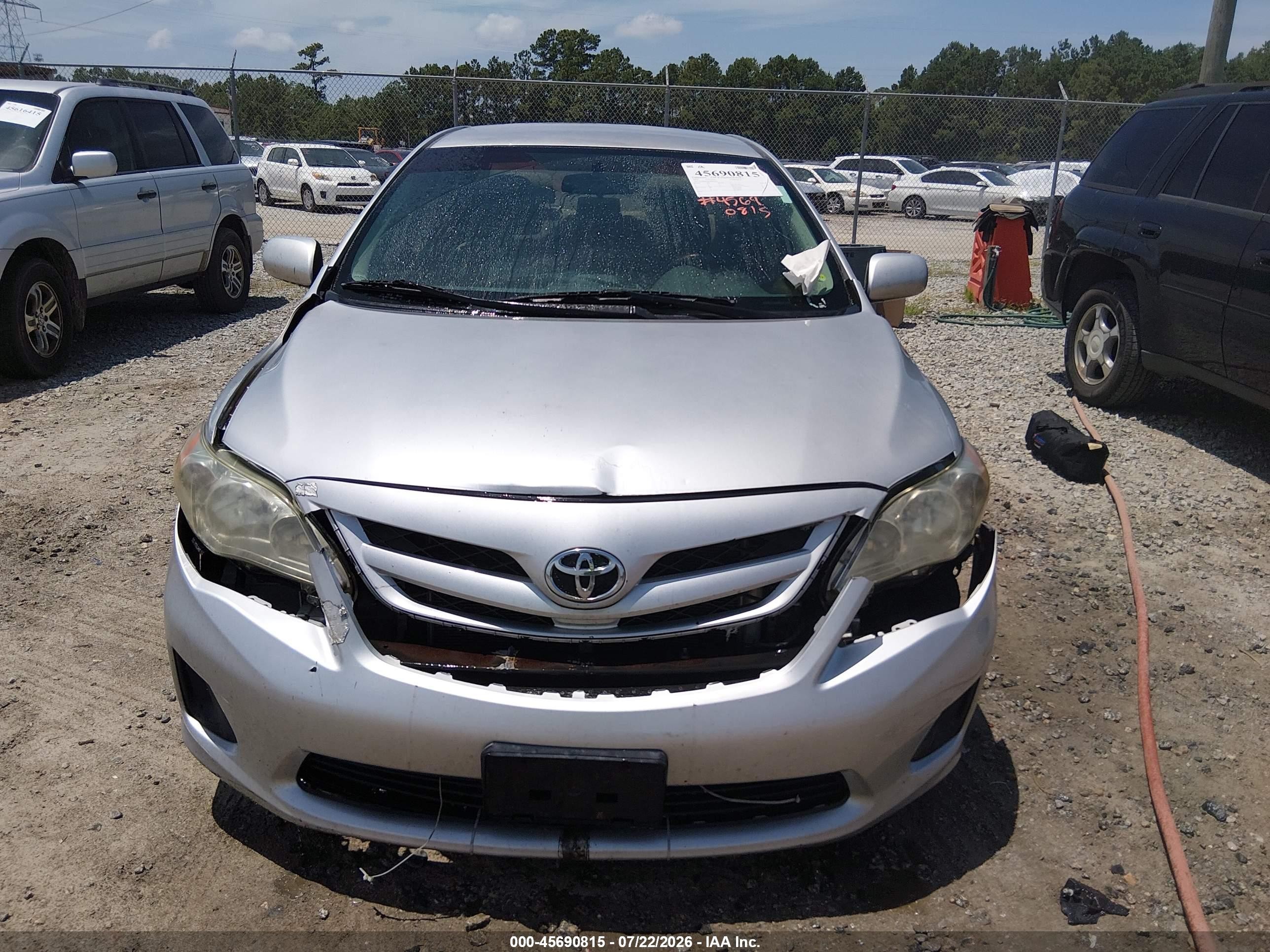 2012 Toyota Corolla L Silver vin: 5YFBU4EE6CP025259