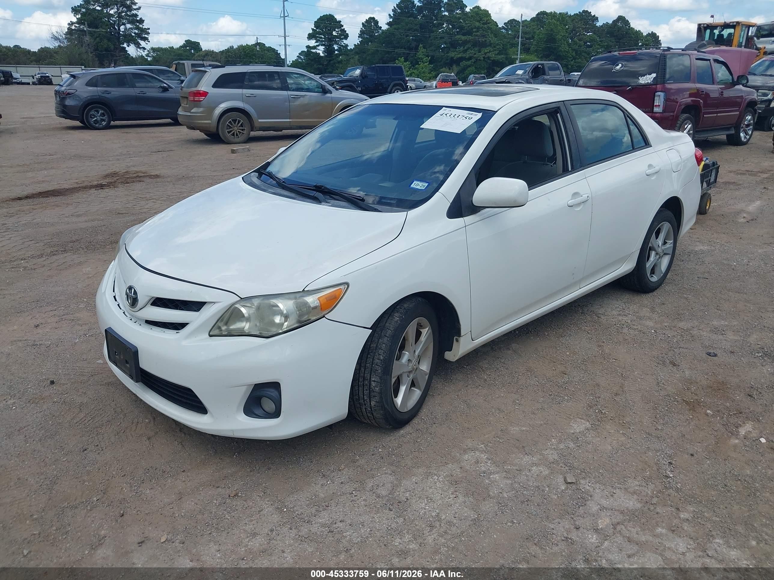 2012 Toyota Corolla Le Белый vin: 5YFBU4EE6CP029540