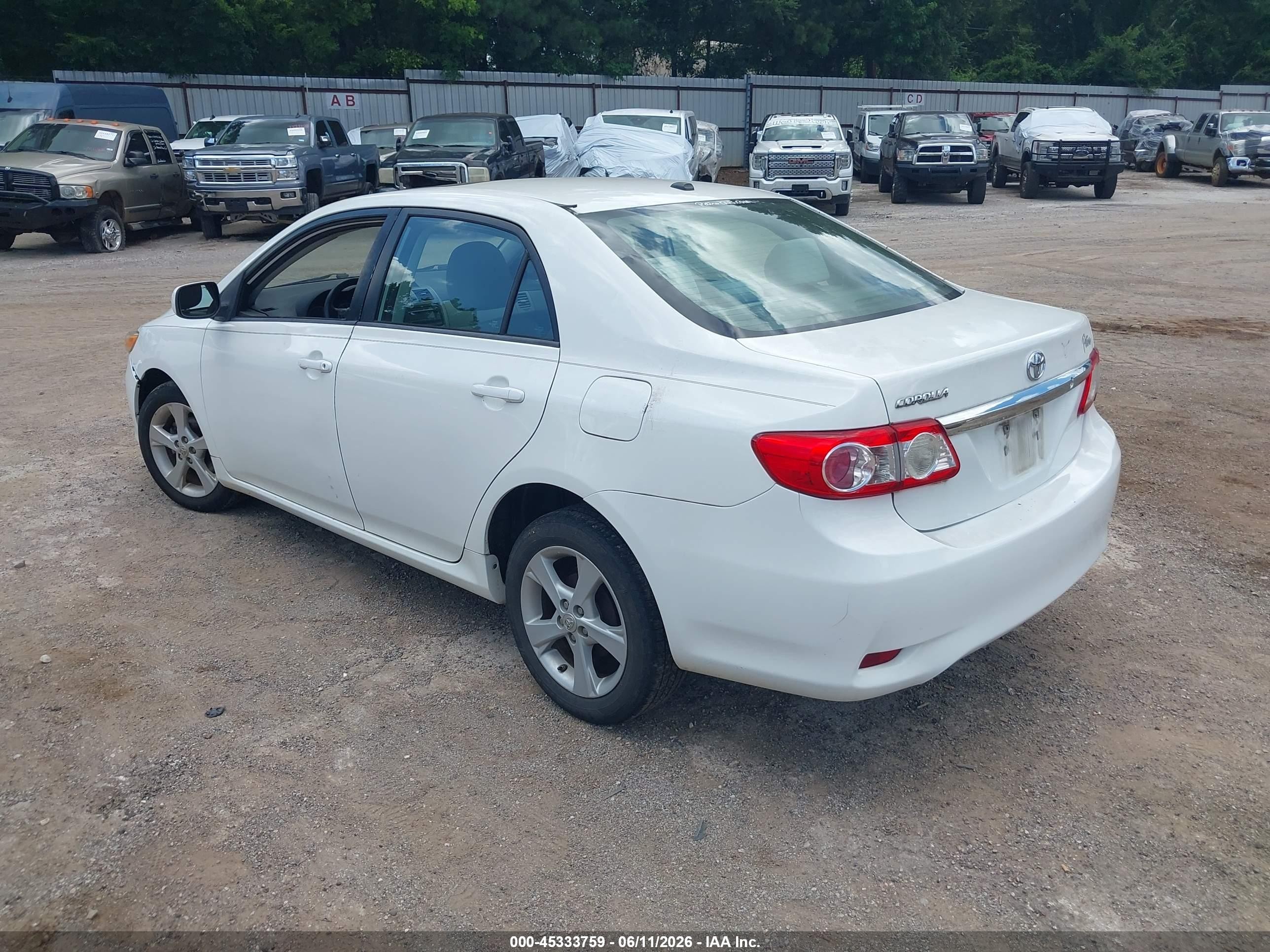 2012 Toyota Corolla Le Белый vin: 5YFBU4EE6CP029540