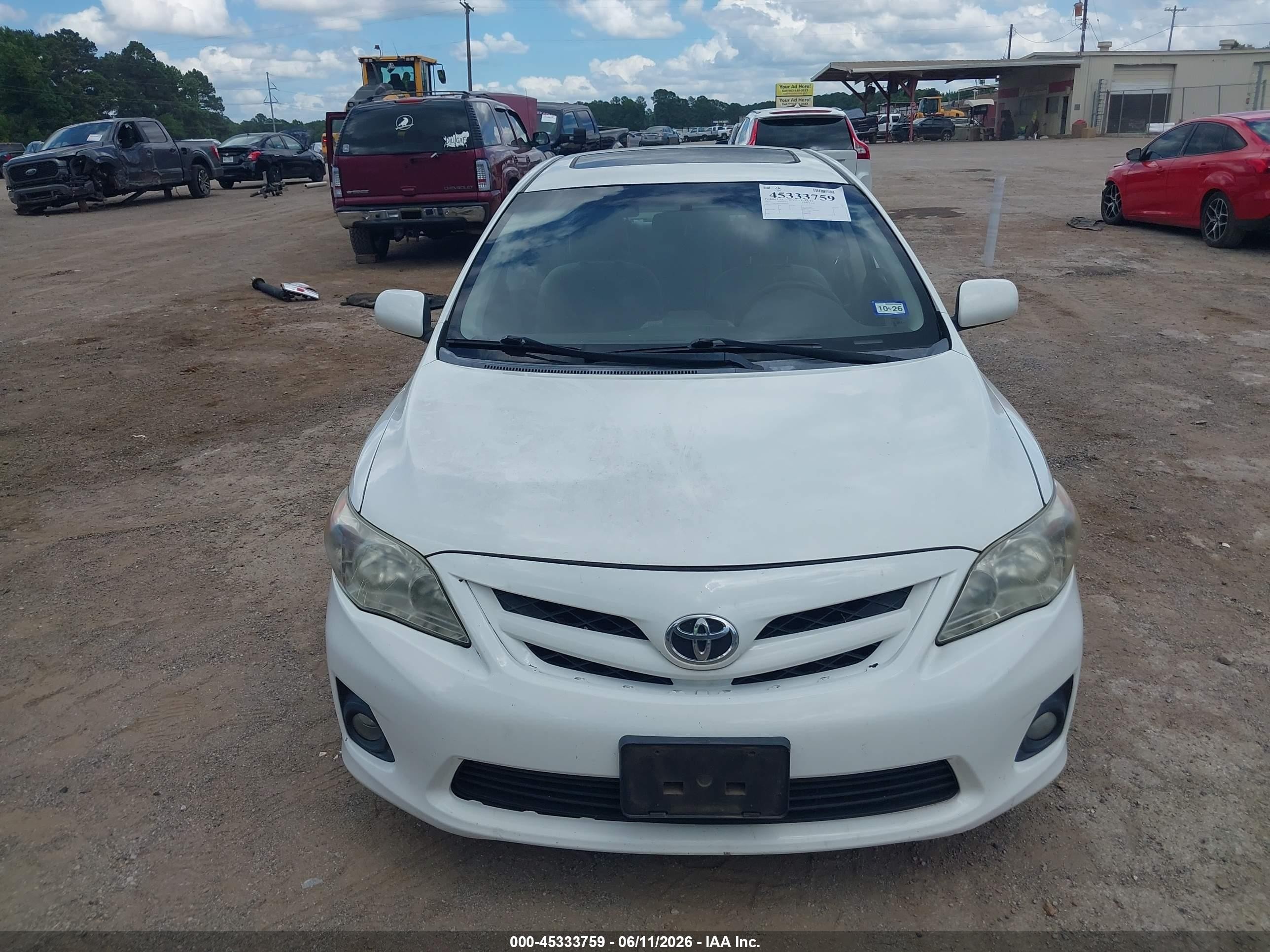 2012 Toyota Corolla Le Белый vin: 5YFBU4EE6CP029540