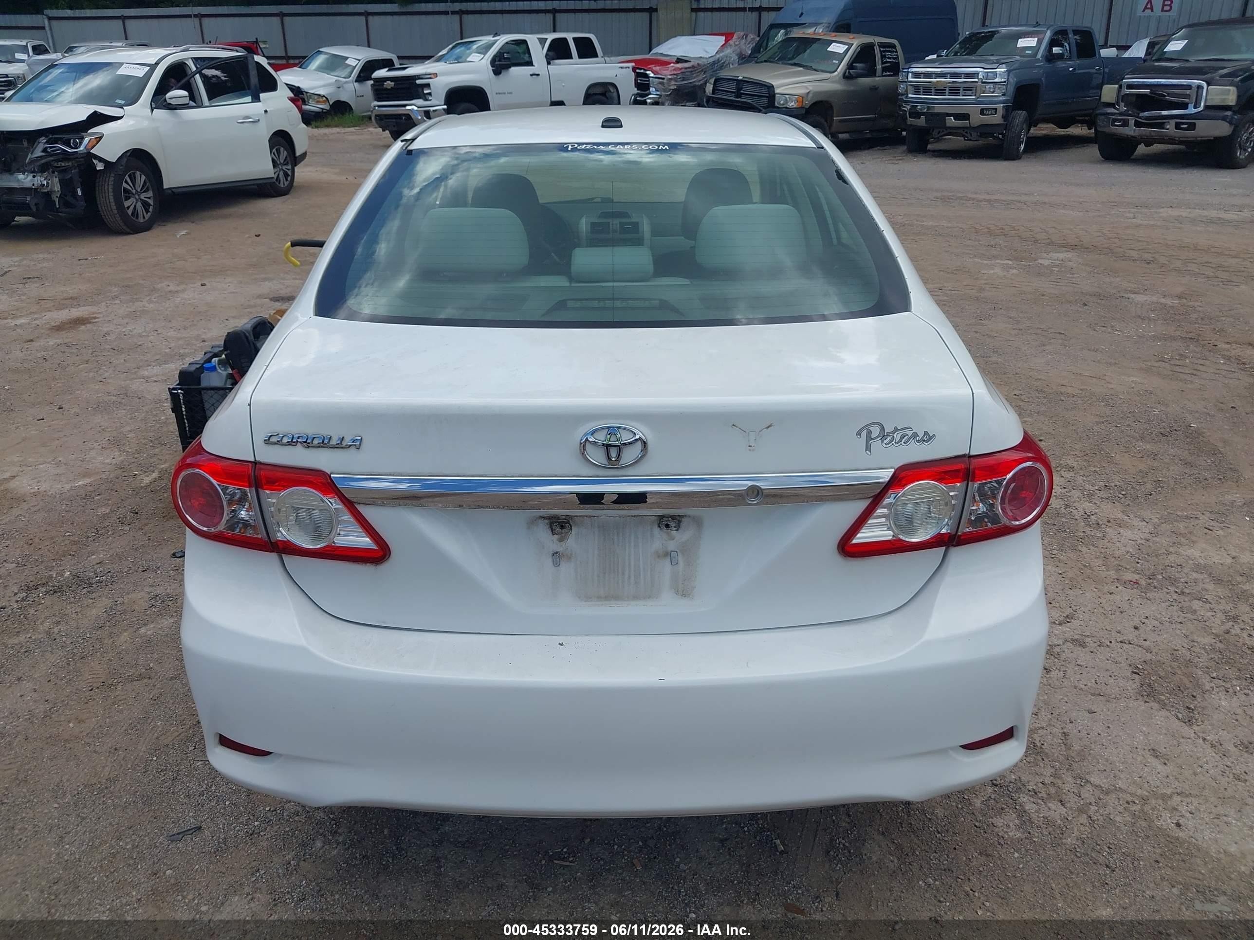 2012 Toyota Corolla Le Белый vin: 5YFBU4EE6CP029540