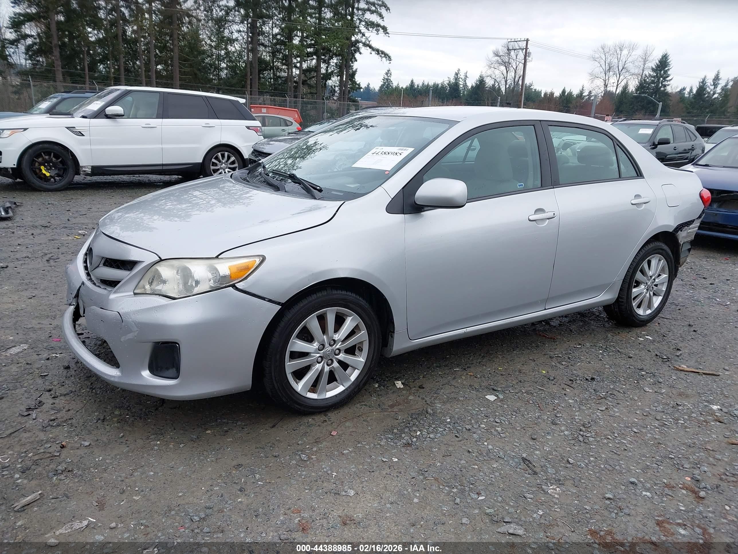 2012 Toyota Corolla Le Silver vin: 5YFBU4EE6CP047729