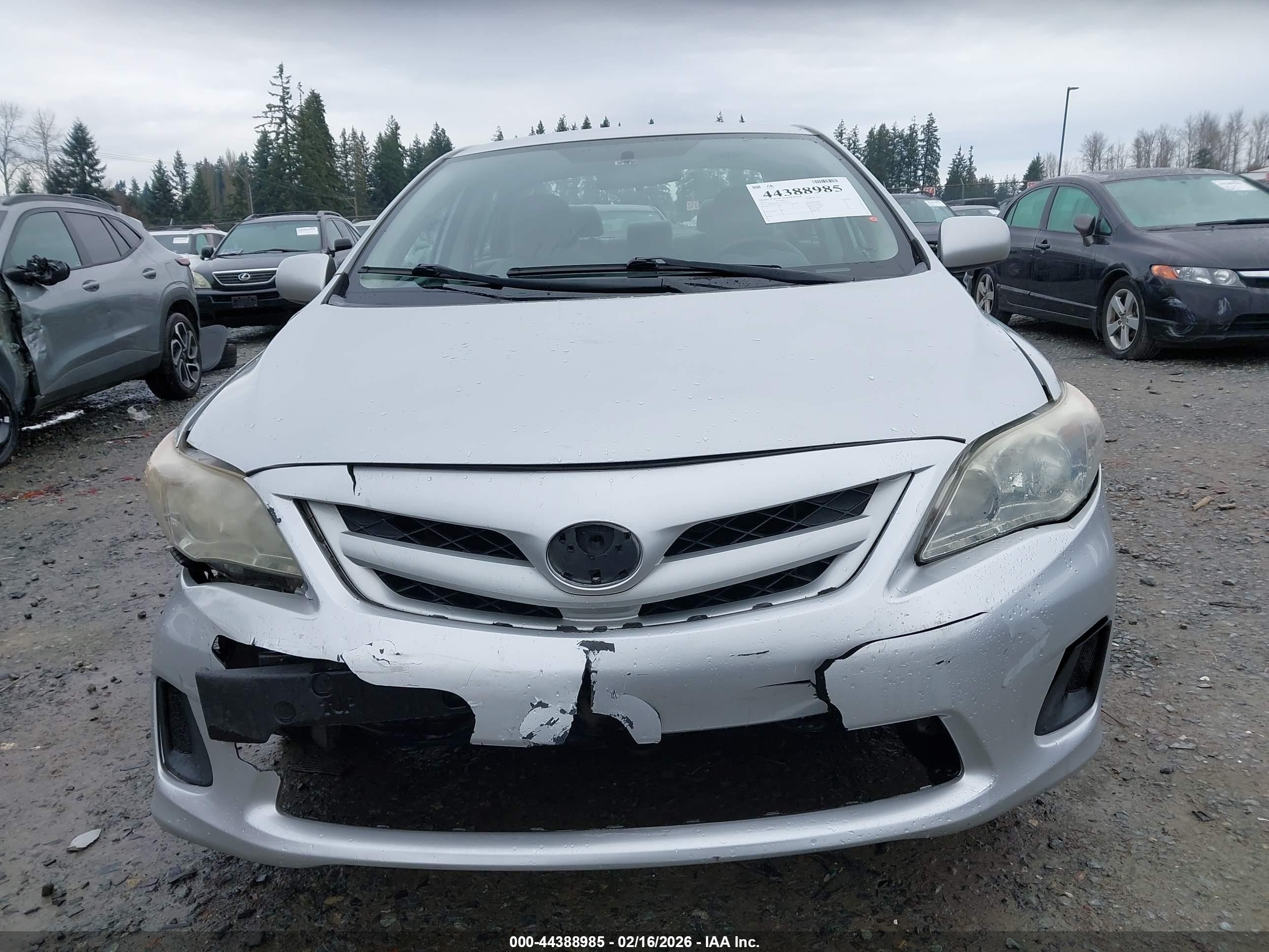 2012 Toyota Corolla Le Silver vin: 5YFBU4EE6CP047729