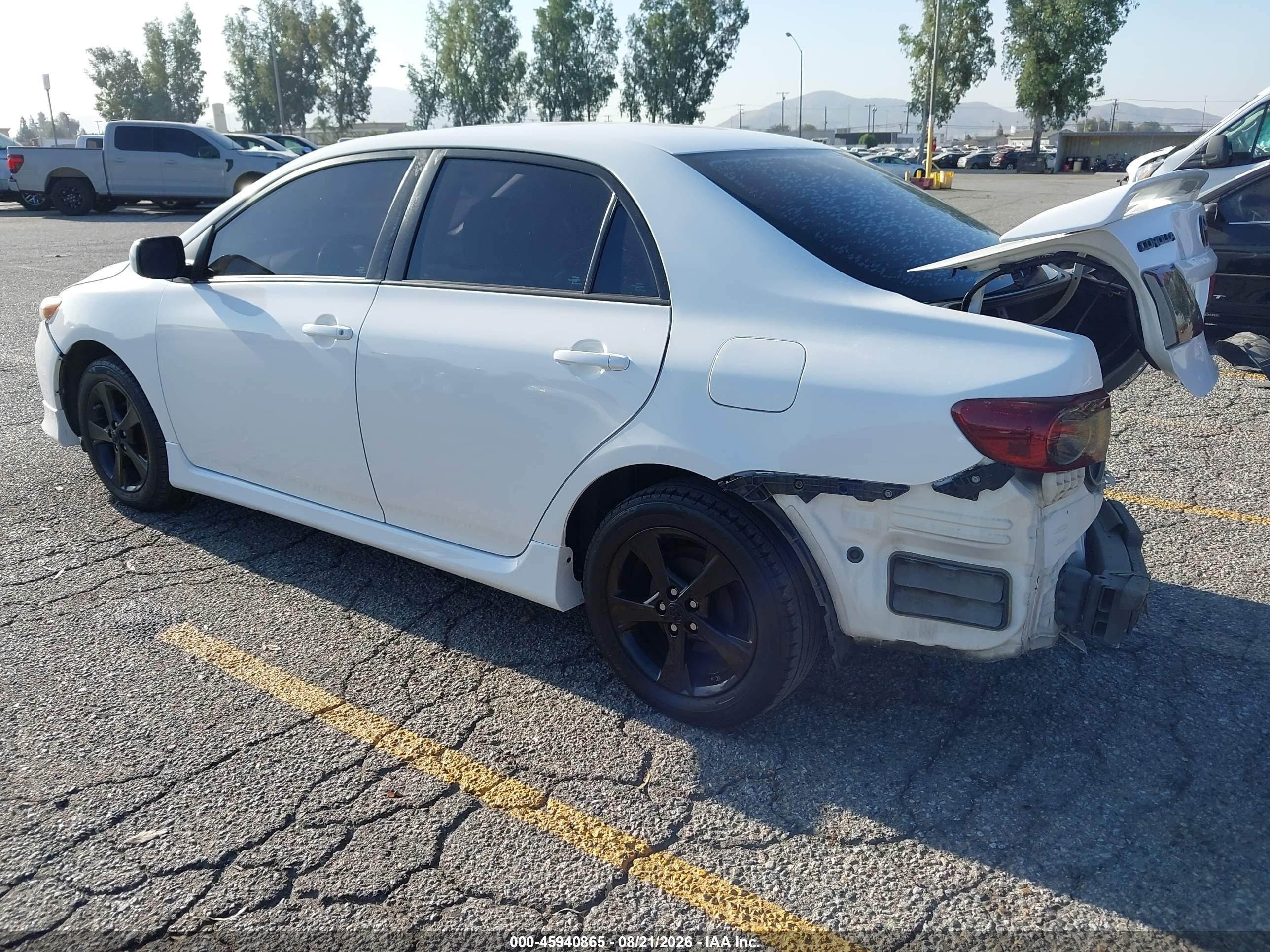 2012 Toyota Corolla S White vin: 5YFBU4EE6CP057726