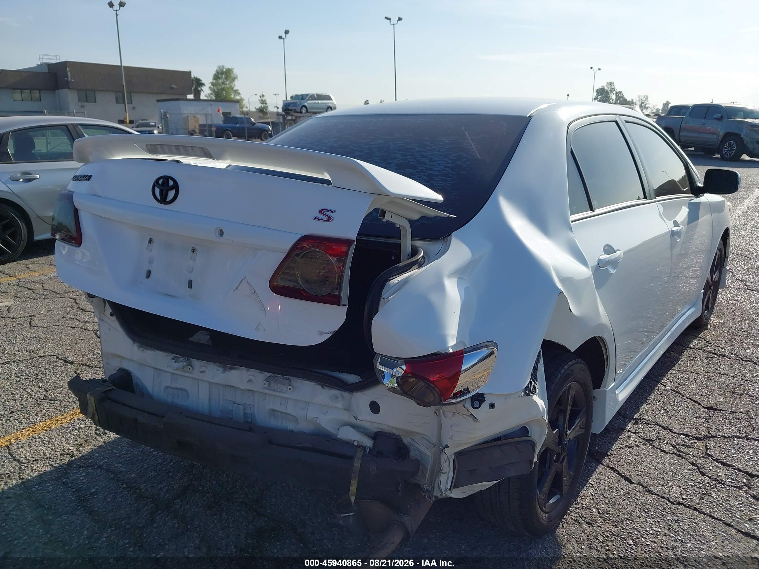 2012 Toyota Corolla S White vin: 5YFBU4EE6CP057726