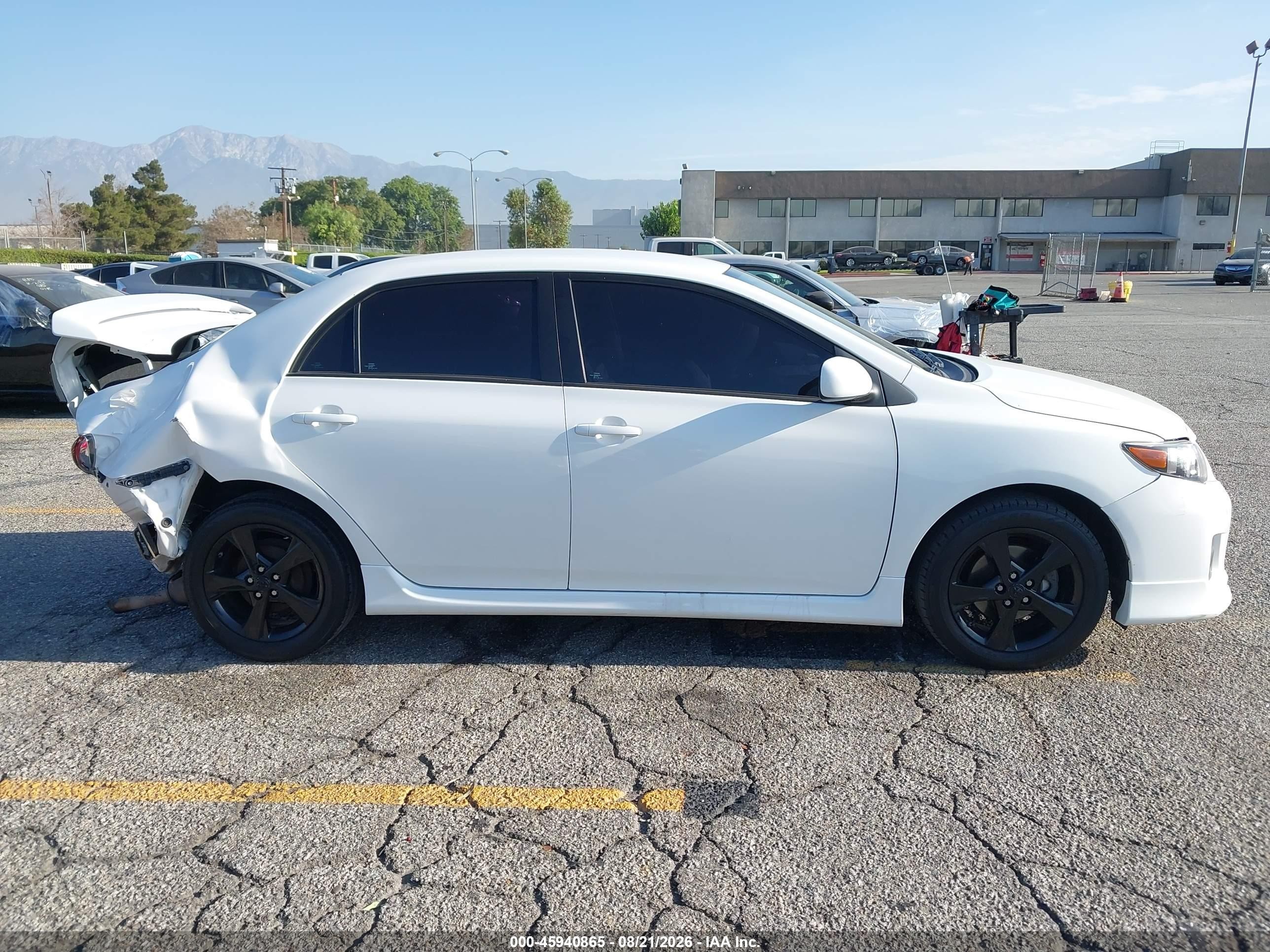 2012 Toyota Corolla S White vin: 5YFBU4EE6CP057726