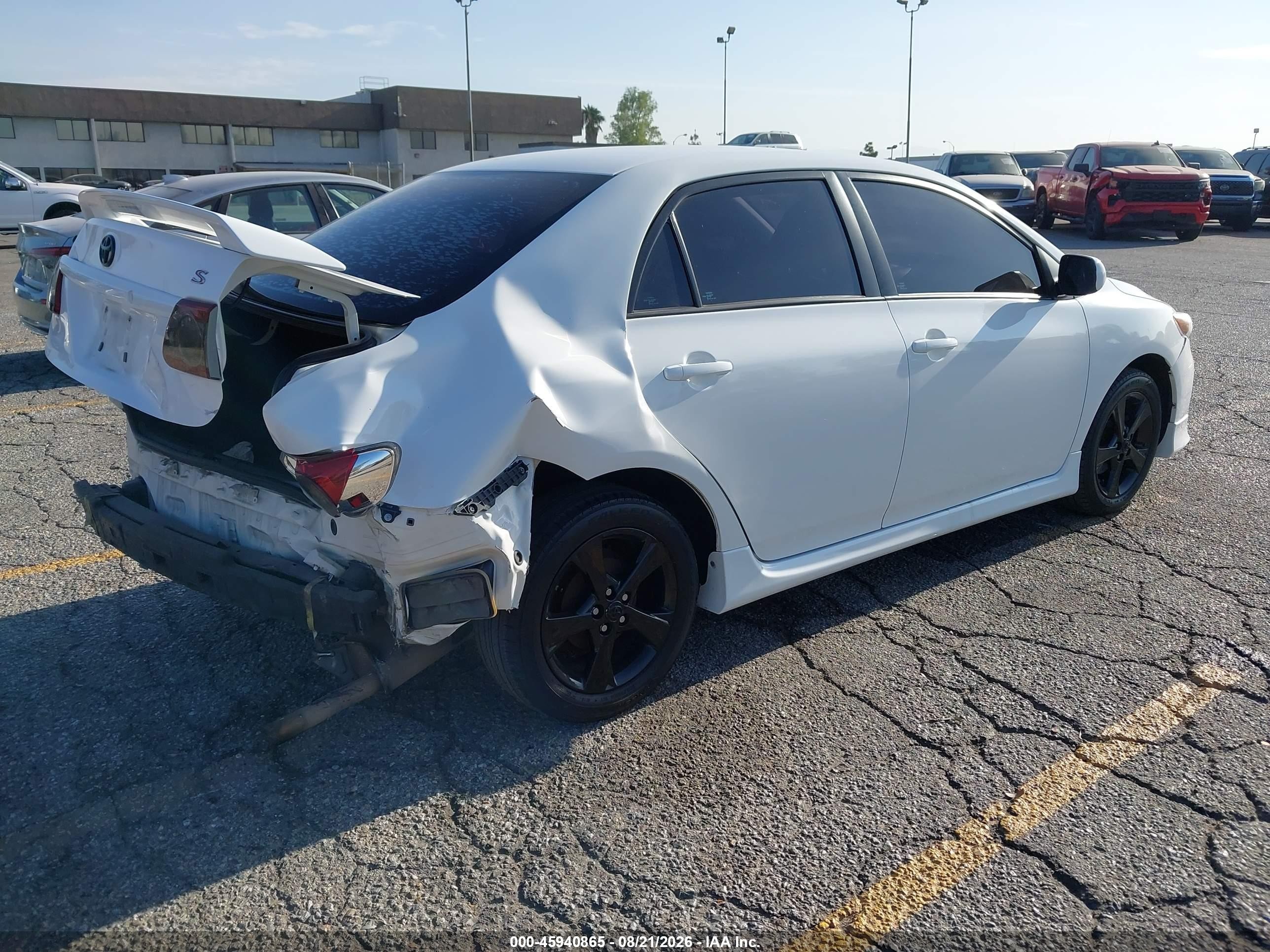 2012 Toyota Corolla S White vin: 5YFBU4EE6CP057726