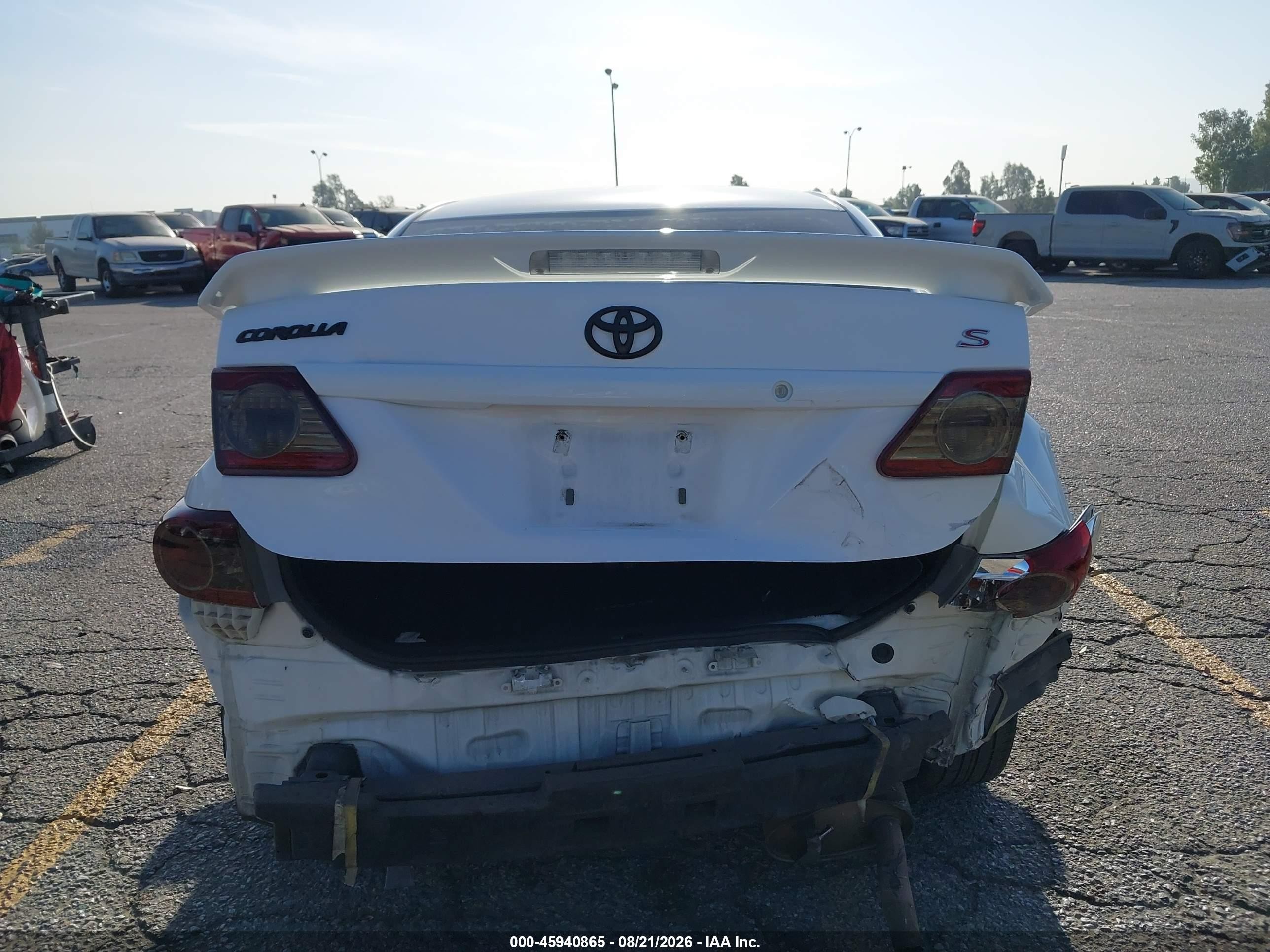 2012 Toyota Corolla S White vin: 5YFBU4EE6CP057726