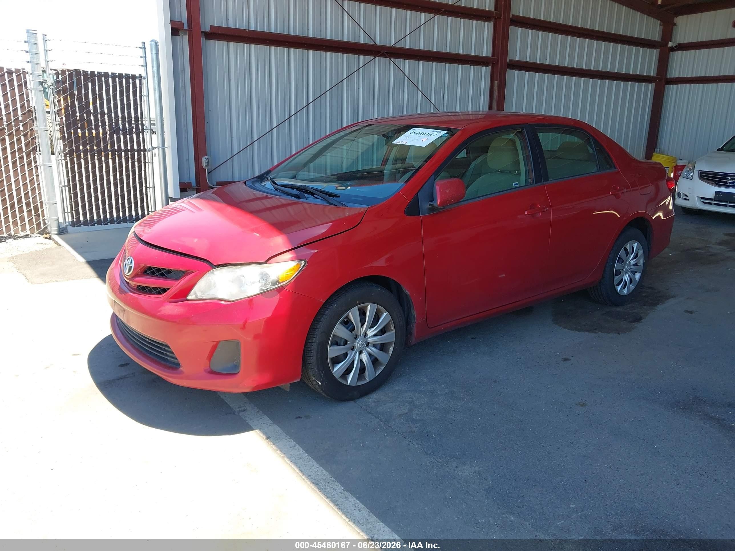 2012 Toyota Corolla Le Red vin: 5YFBU4EE6CP070752