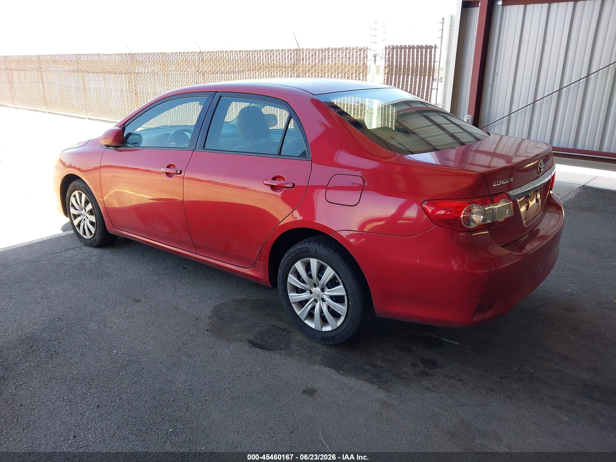 2012 Toyota Corolla Le Red vin: 5YFBU4EE6CP070752