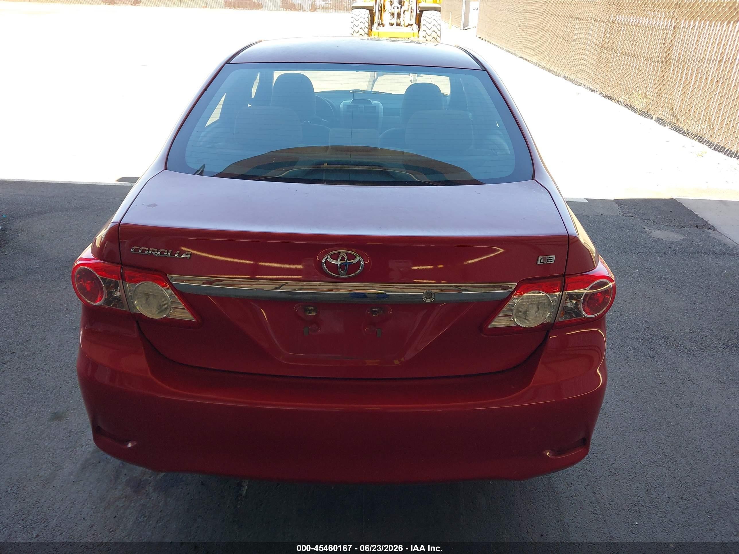 2012 Toyota Corolla Le Red vin: 5YFBU4EE6CP070752