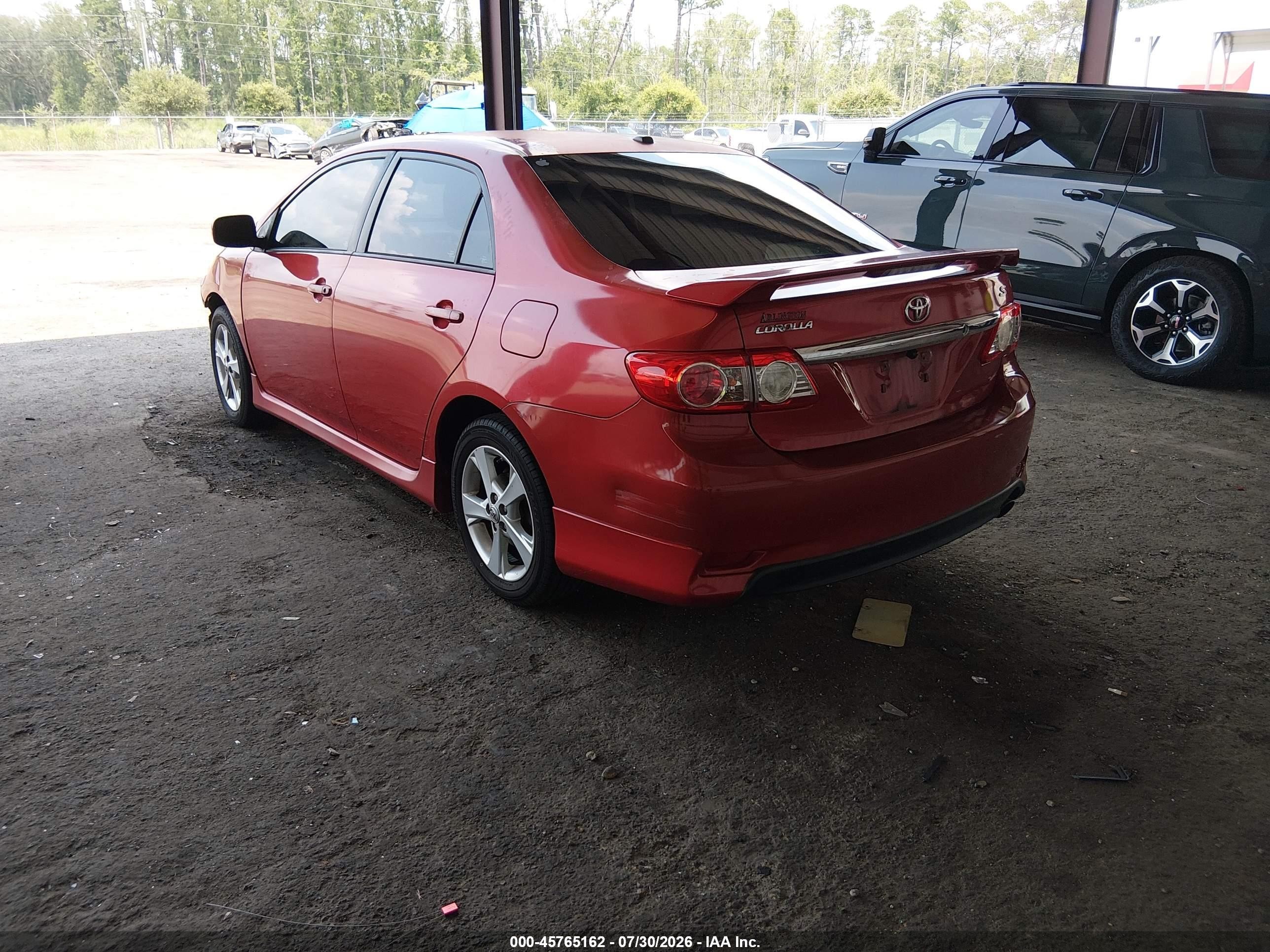 2012 Toyota Corolla S Red vin: 5YFBU4EE6CP071187