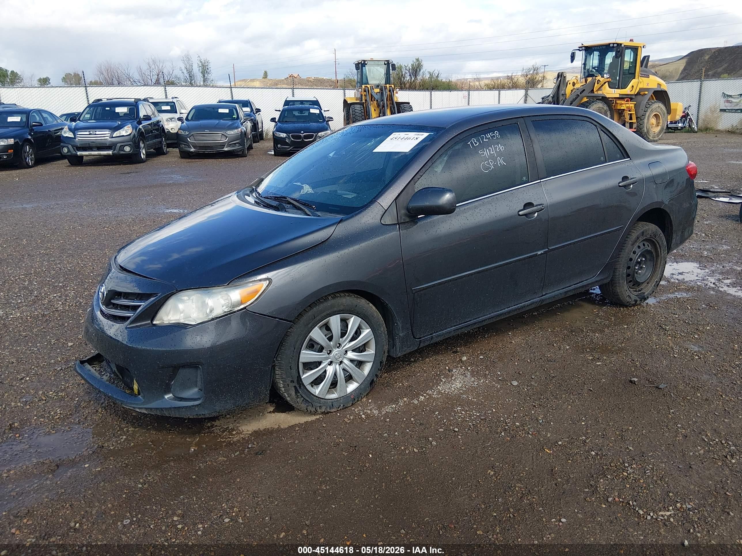 2013 Toyota Corolla Le Gray vin: 5YFBU4EE6DP078500