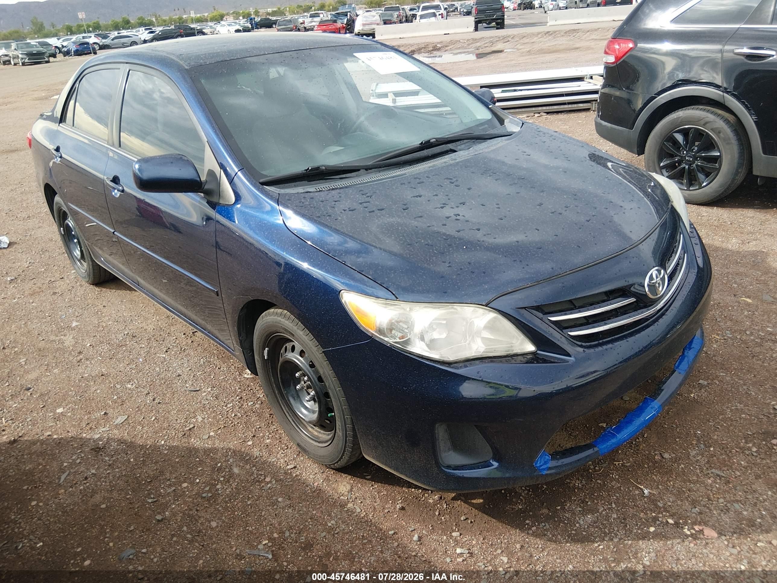 2013 Toyota Corolla Le Blue vin: 5YFBU4EE6DP087326