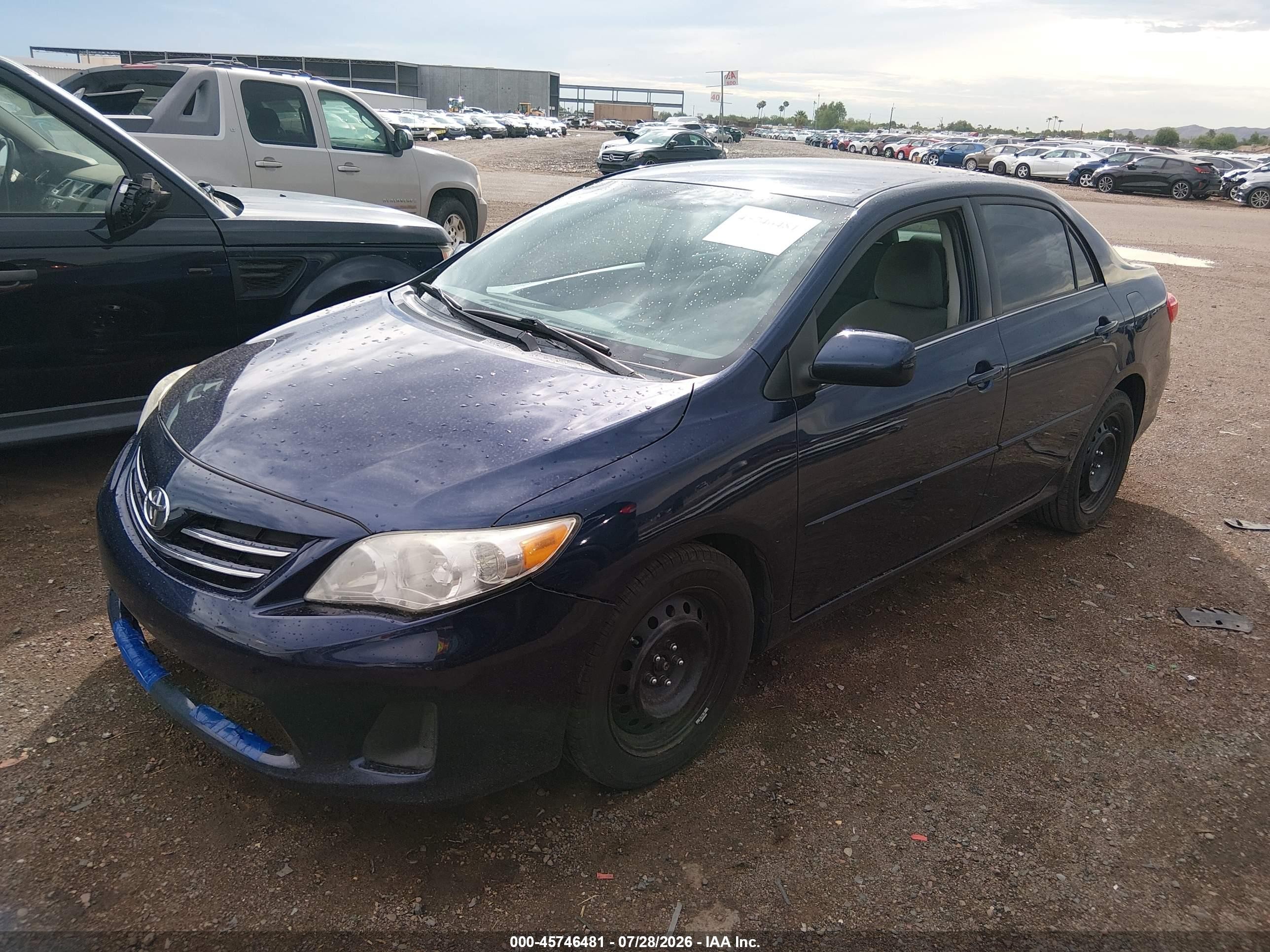 2013 Toyota Corolla Le Blue vin: 5YFBU4EE6DP087326