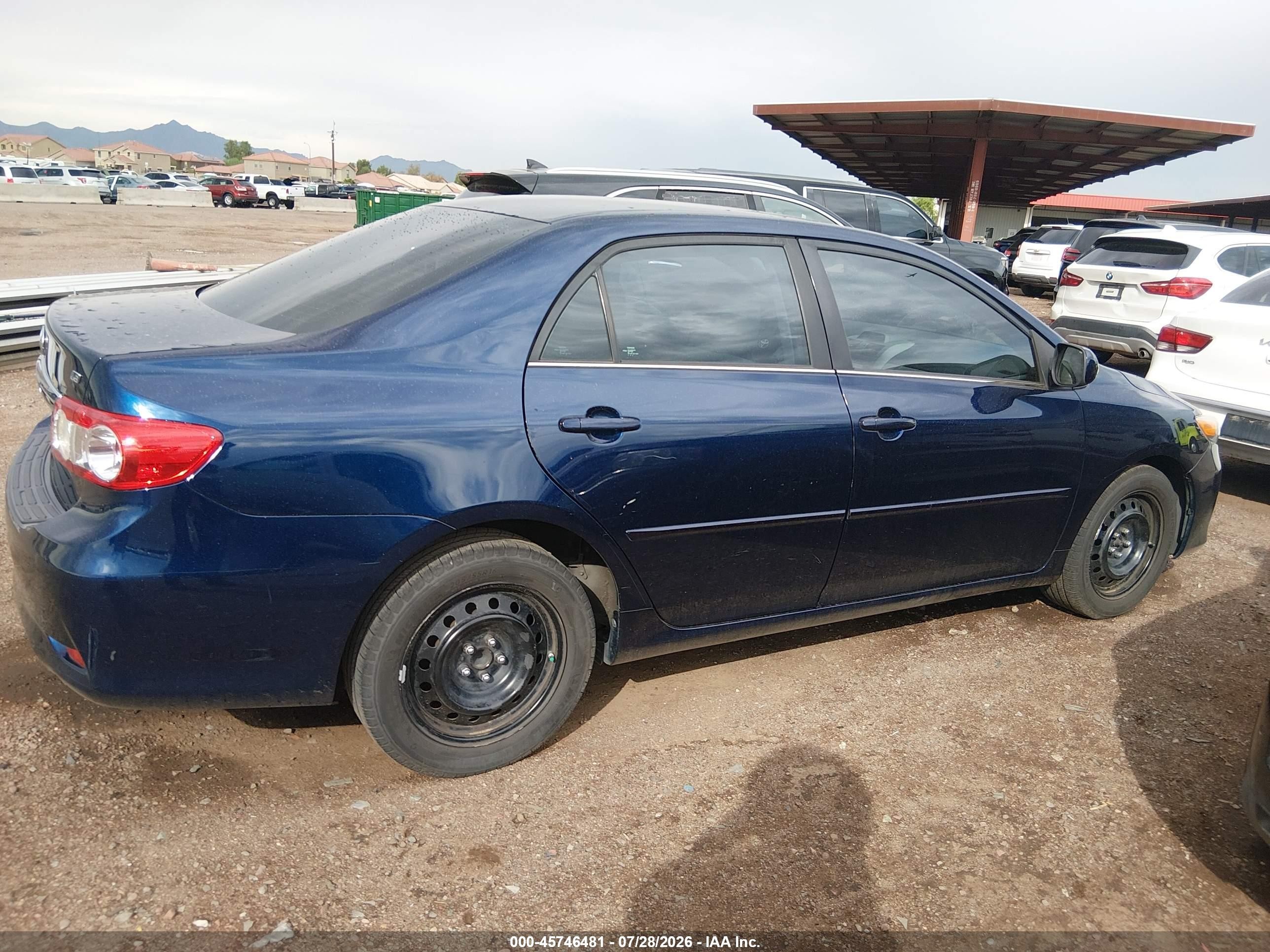 2013 Toyota Corolla Le Blue vin: 5YFBU4EE6DP087326