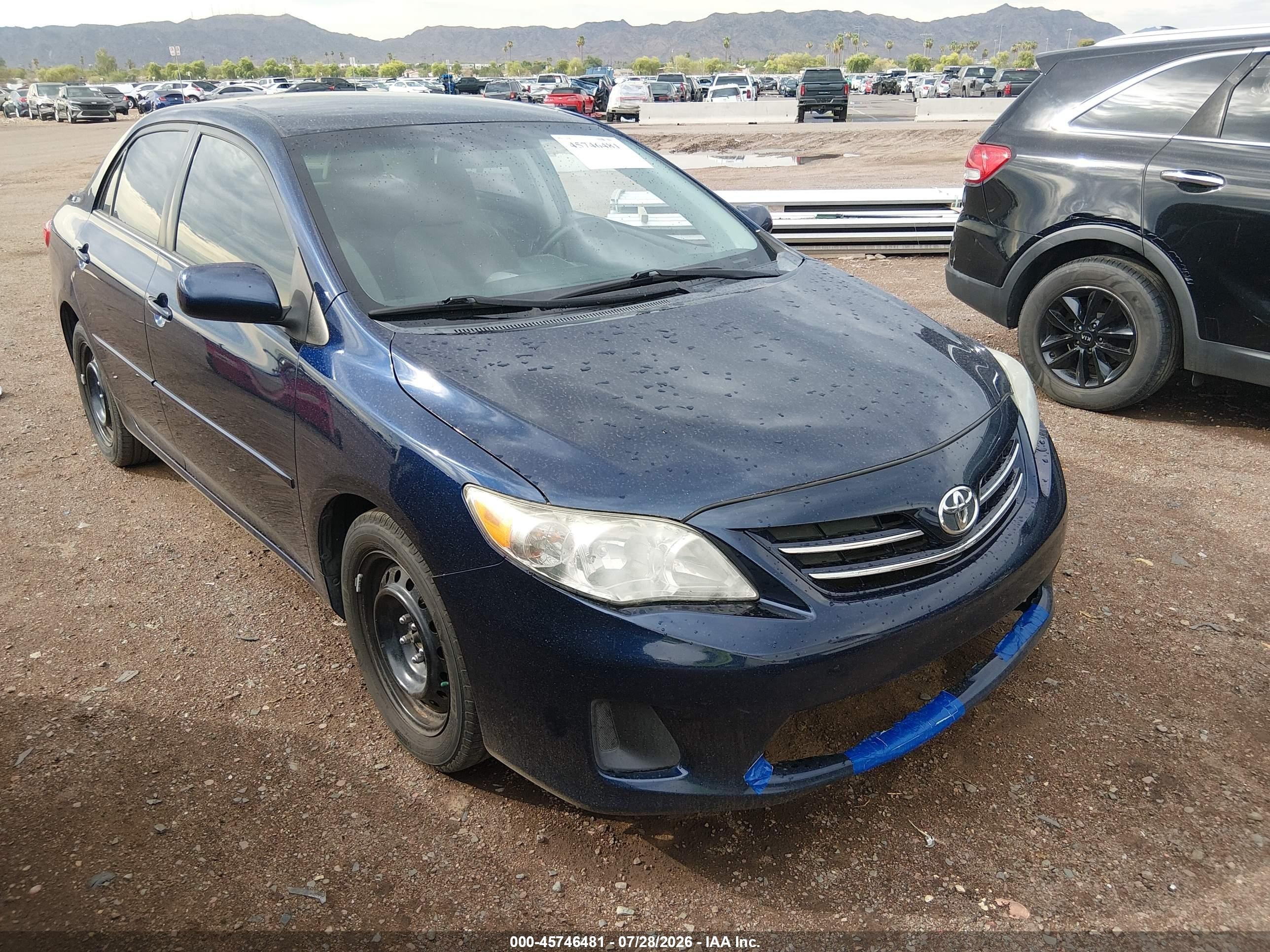 2013 Toyota Corolla Le Blue vin: 5YFBU4EE6DP087326