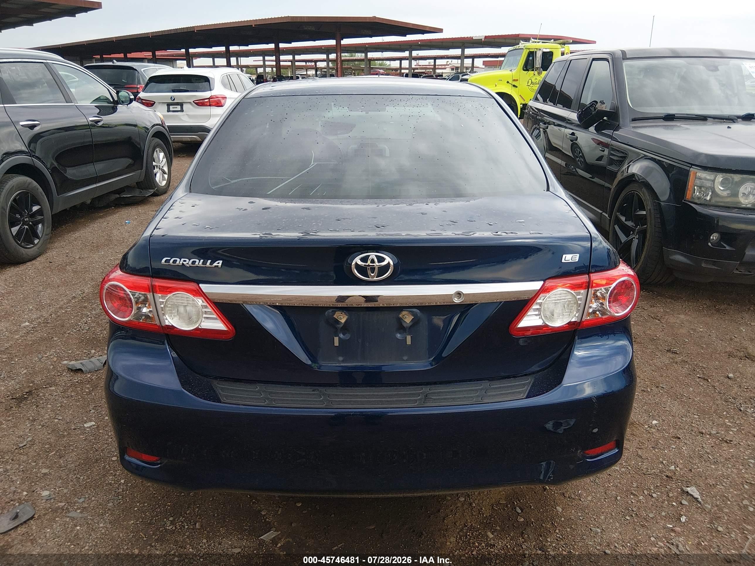 2013 Toyota Corolla Le Blue vin: 5YFBU4EE6DP087326