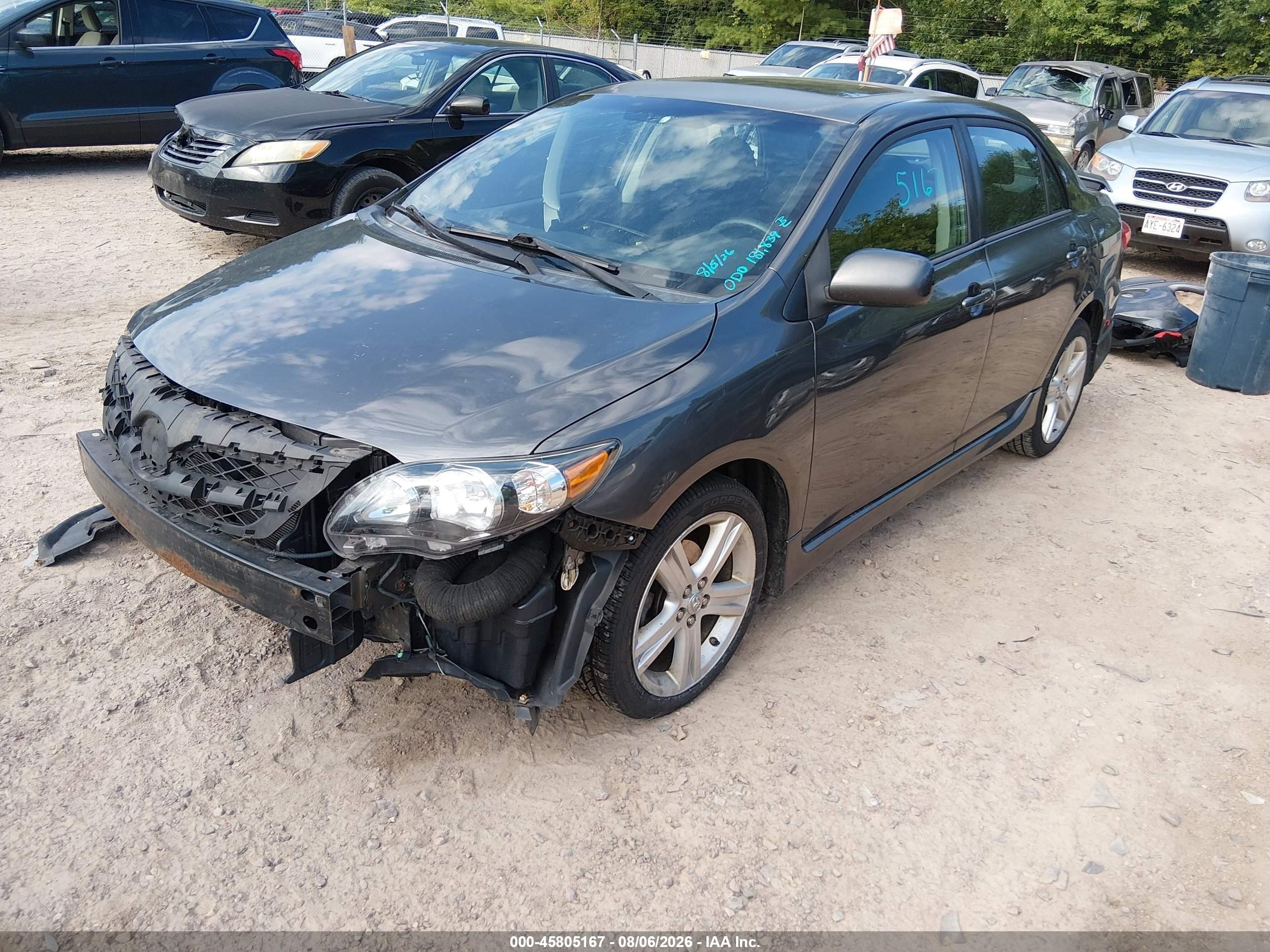 2013 Toyota Corolla S Gray vin: 5YFBU4EE6DP090551