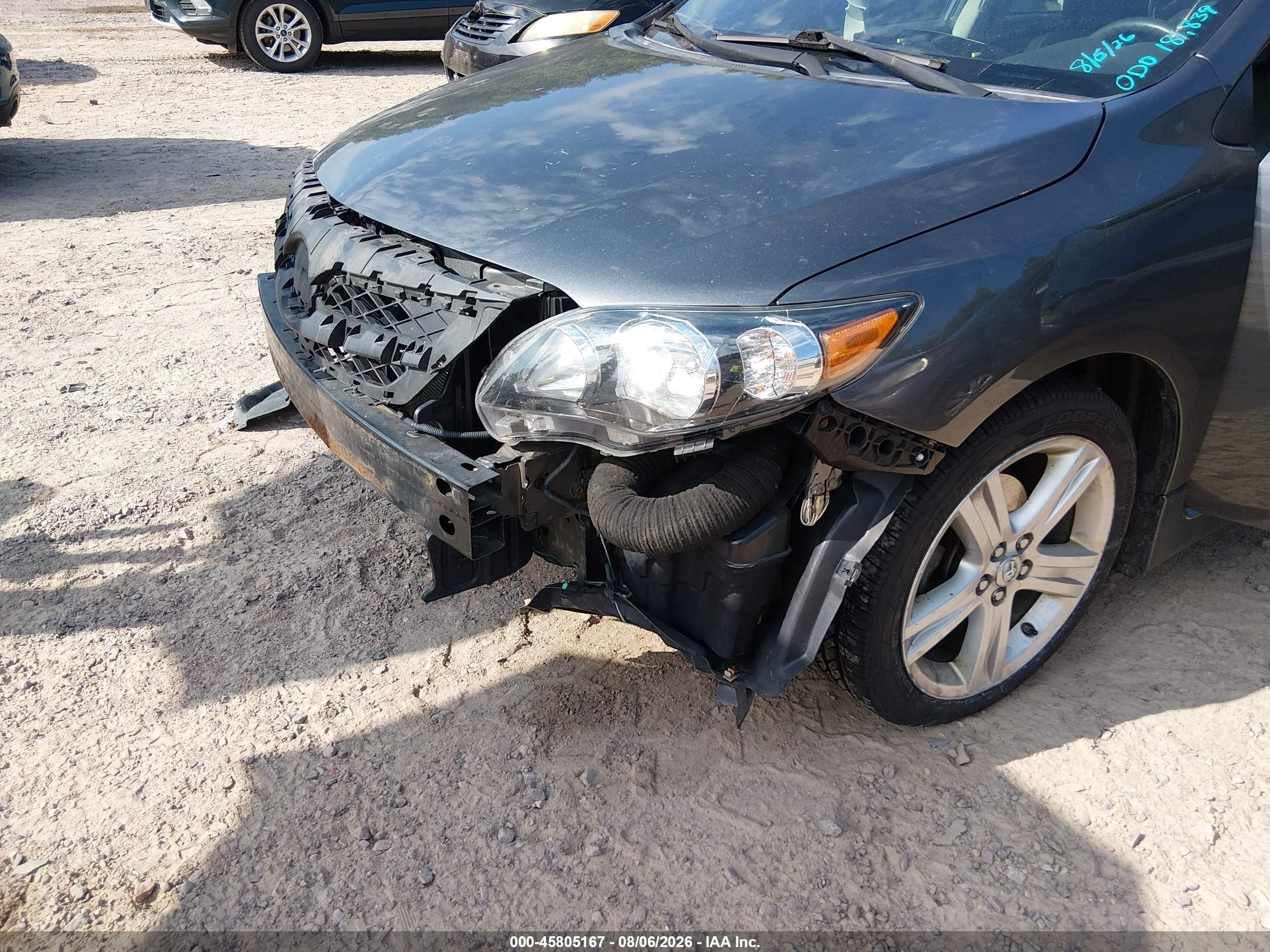 2013 Toyota Corolla S Gray vin: 5YFBU4EE6DP090551