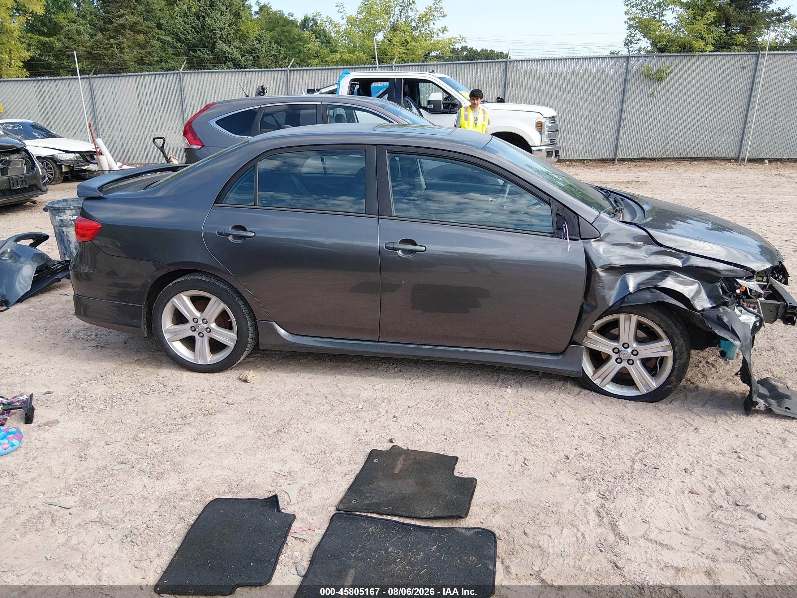 2013 Toyota Corolla S Gray vin: 5YFBU4EE6DP090551