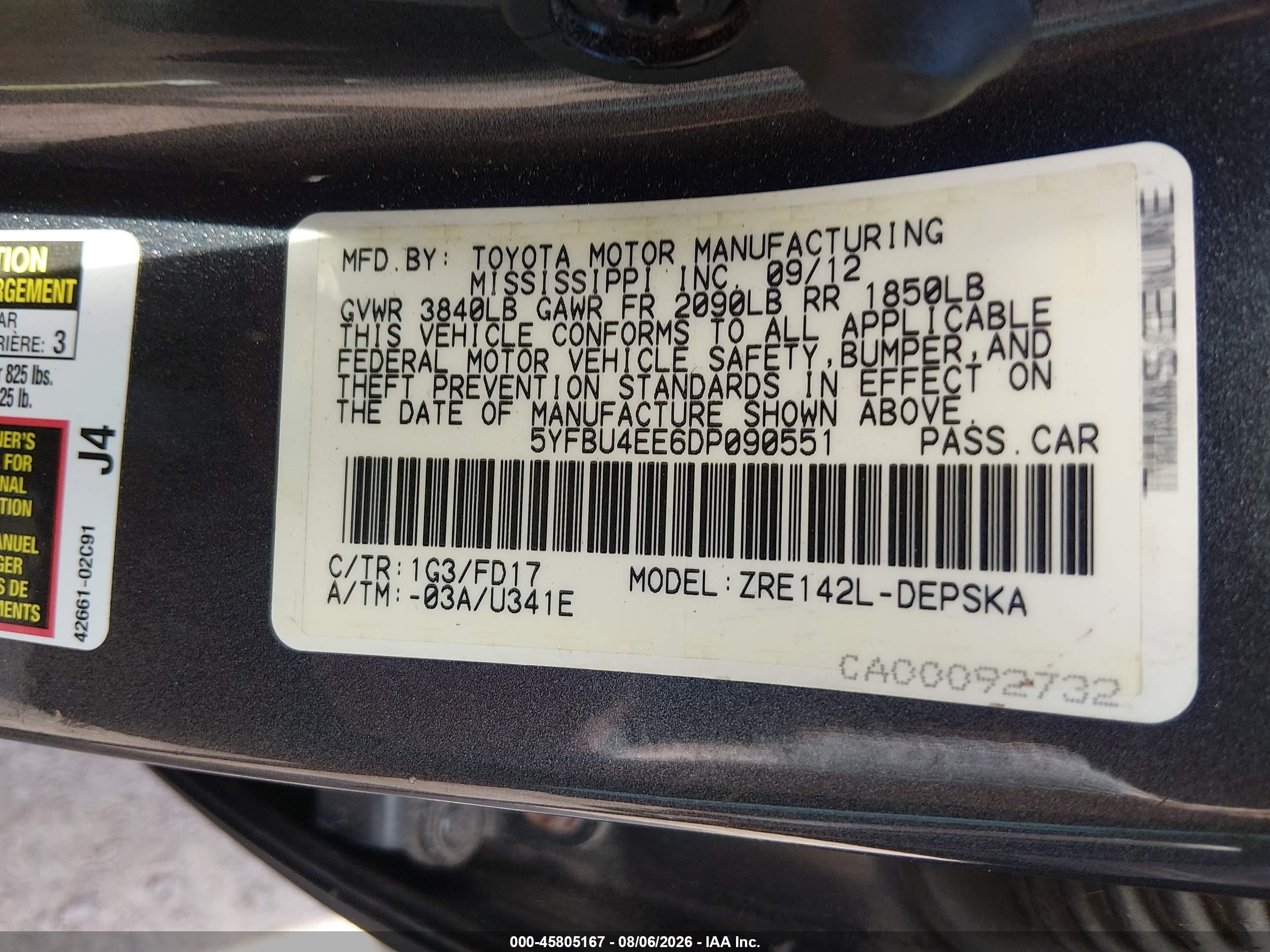 2013 Toyota Corolla S Gray vin: 5YFBU4EE6DP090551