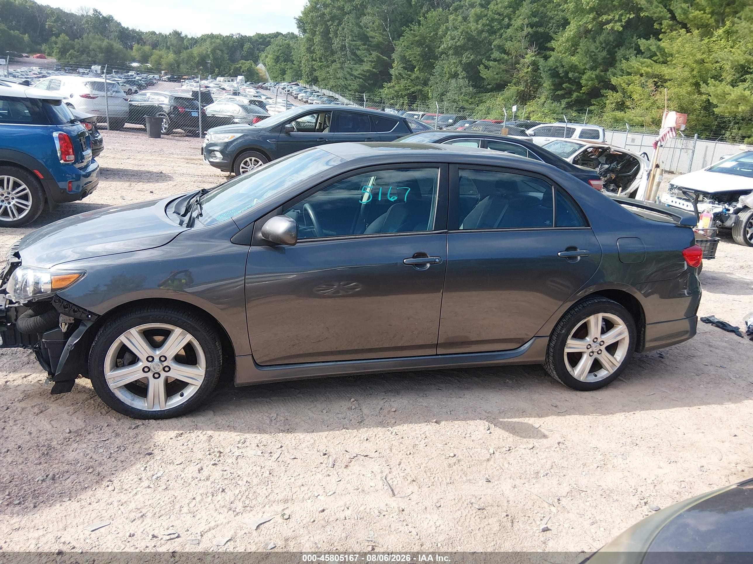 2013 Toyota Corolla S Gray vin: 5YFBU4EE6DP090551