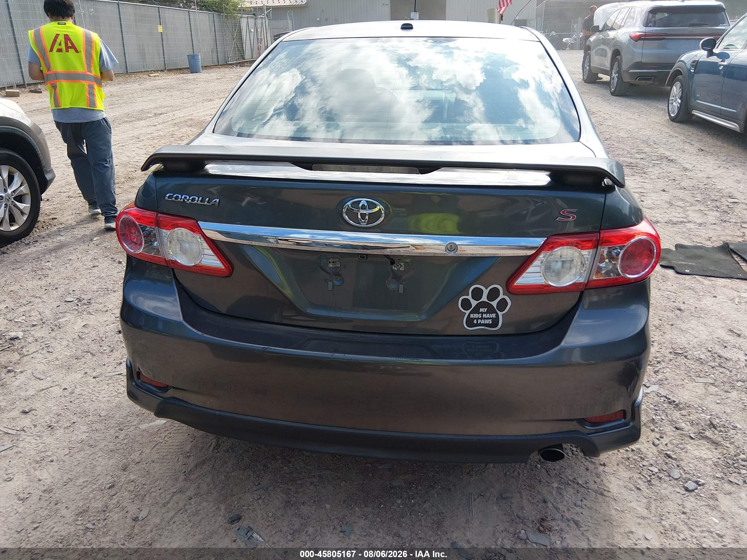 2013 Toyota Corolla S Gray vin: 5YFBU4EE6DP090551