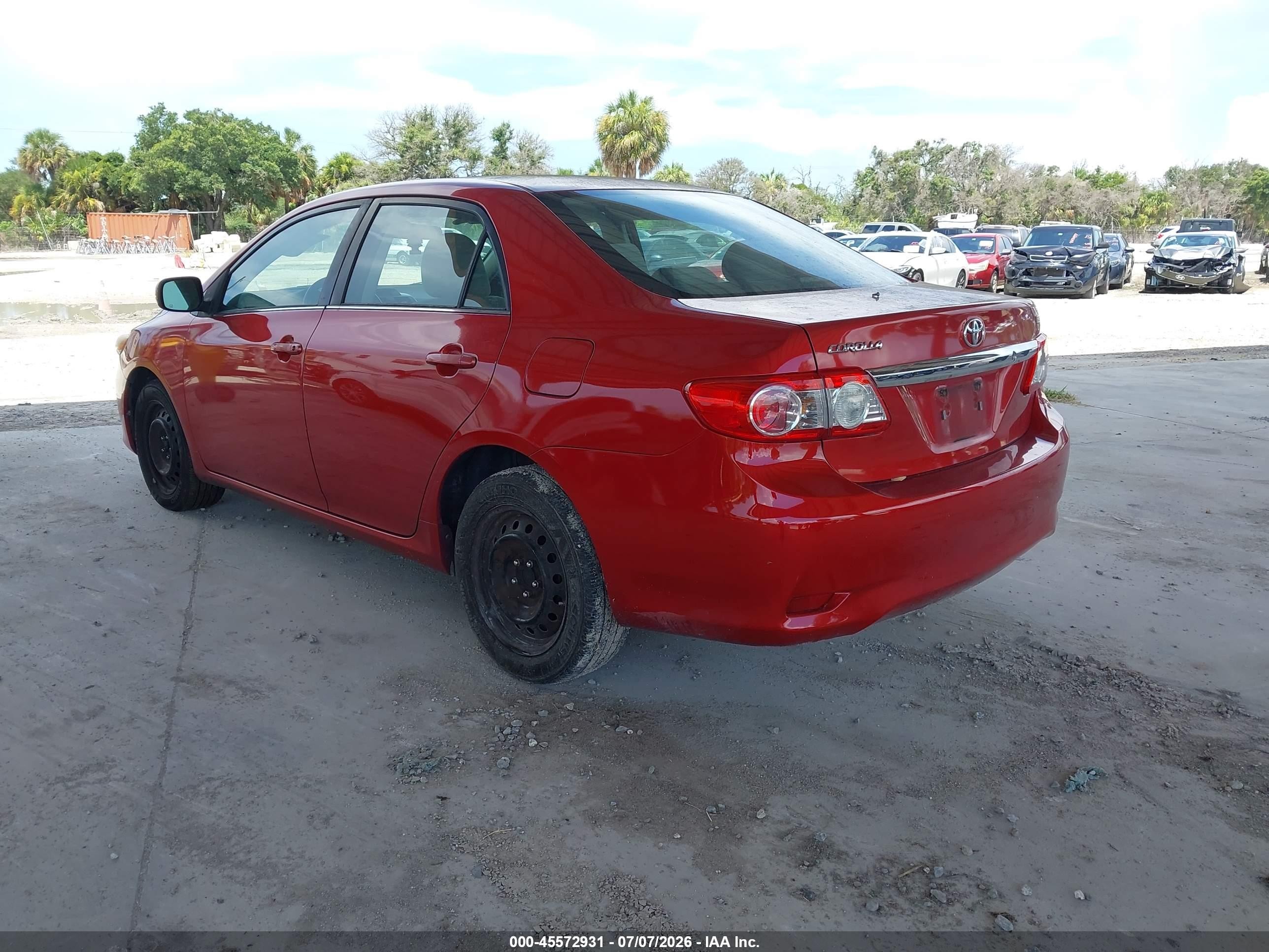 2013 Toyota Corolla Le Red vin: 5YFBU4EE6DP094180