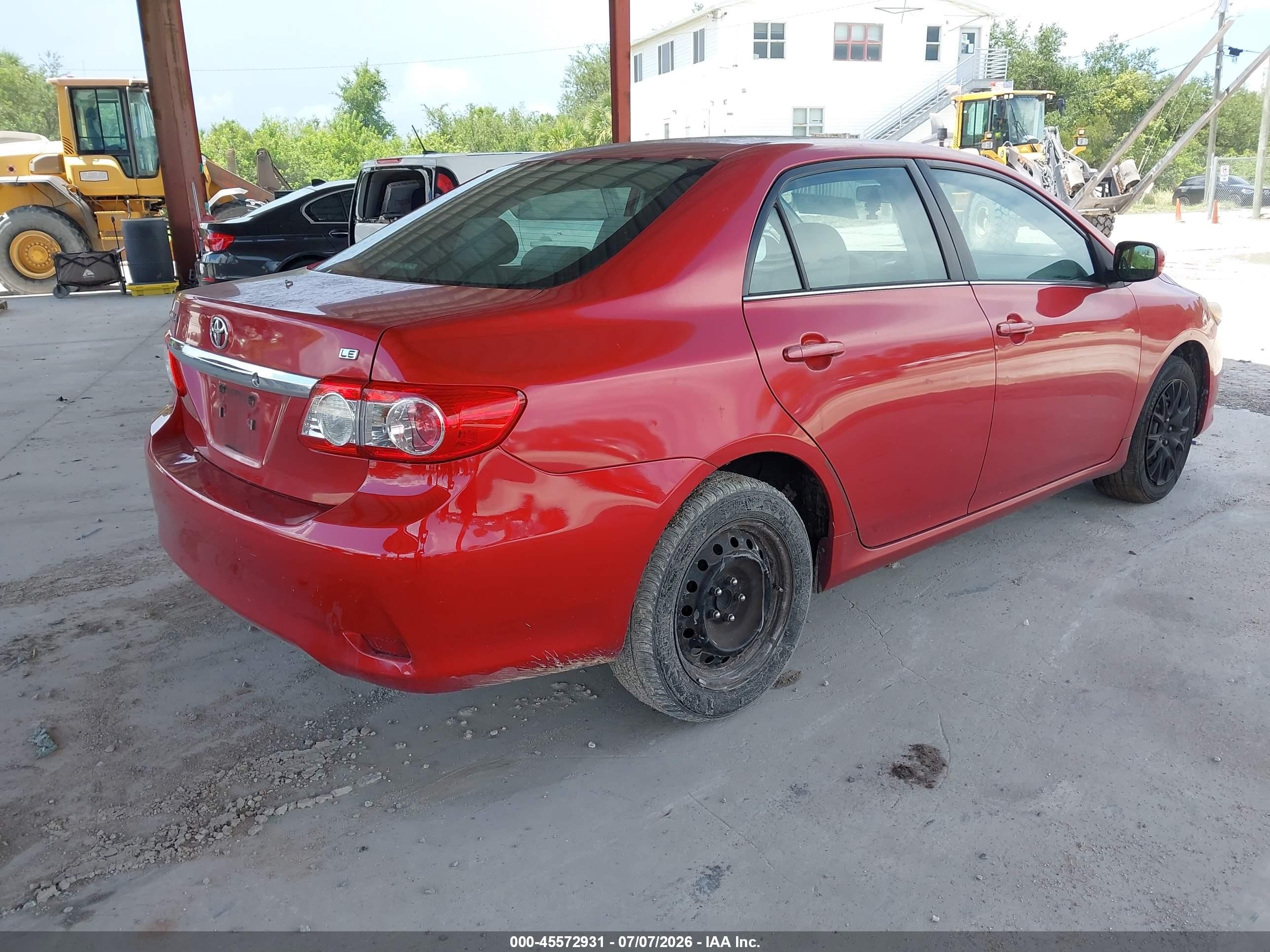 2013 Toyota Corolla Le Red vin: 5YFBU4EE6DP094180