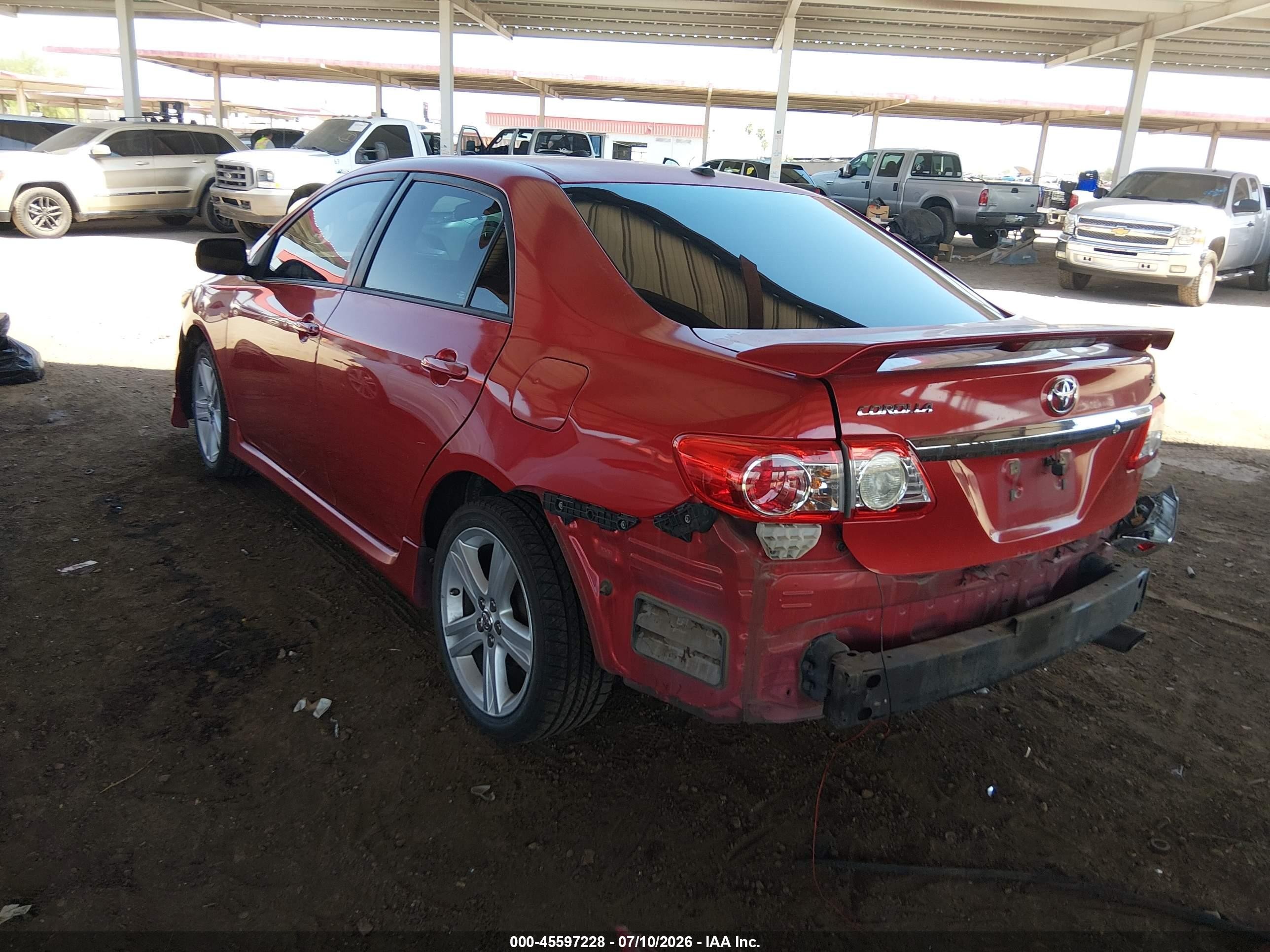 2013 Toyota Corolla S Red vin: 5YFBU4EE6DP096902