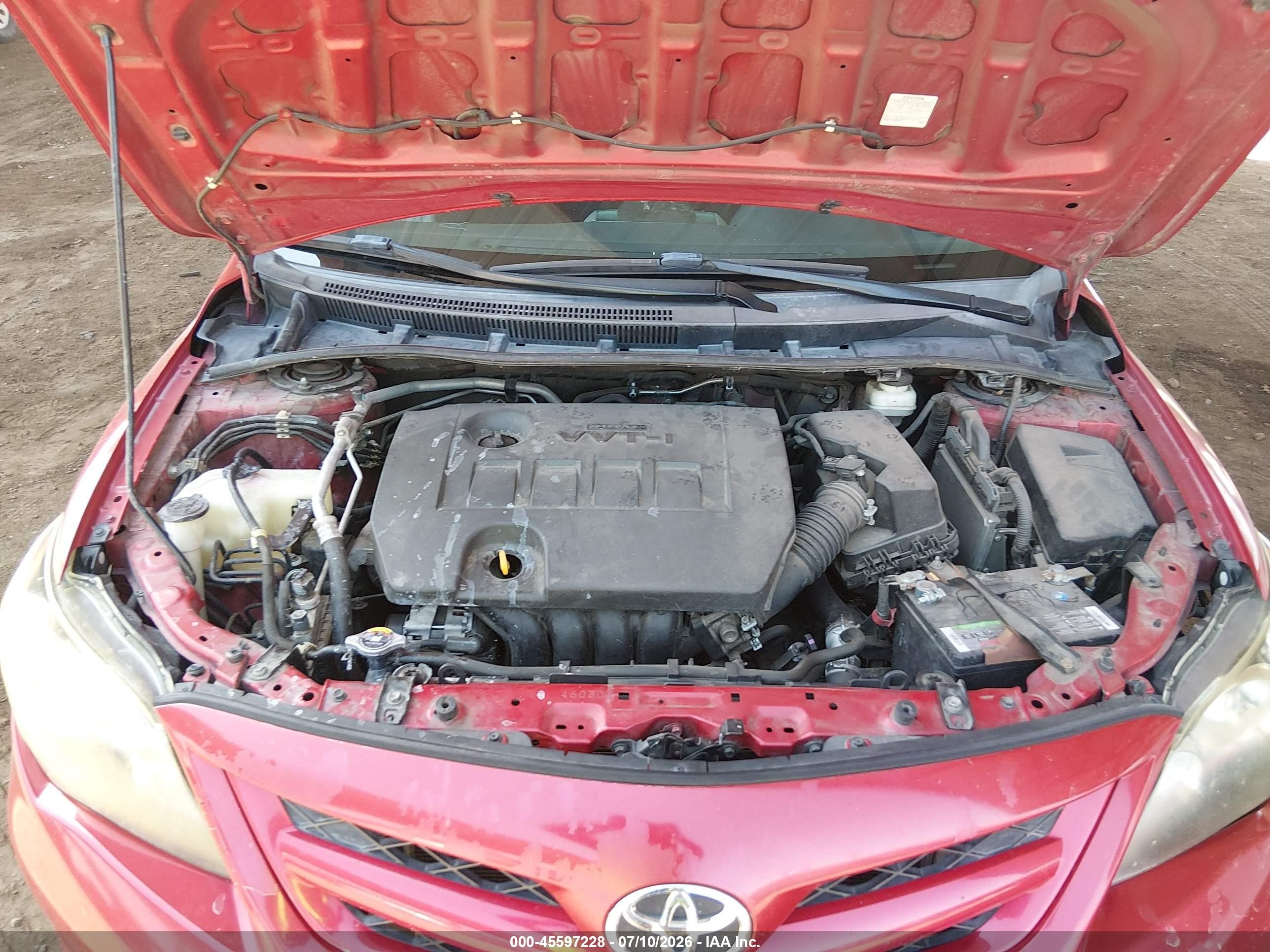 2013 Toyota Corolla S Red vin: 5YFBU4EE6DP096902