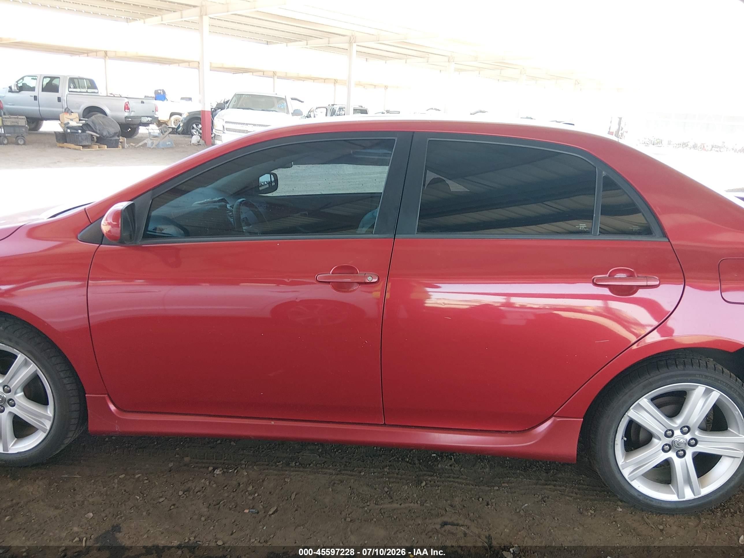 2013 Toyota Corolla S Red vin: 5YFBU4EE6DP096902