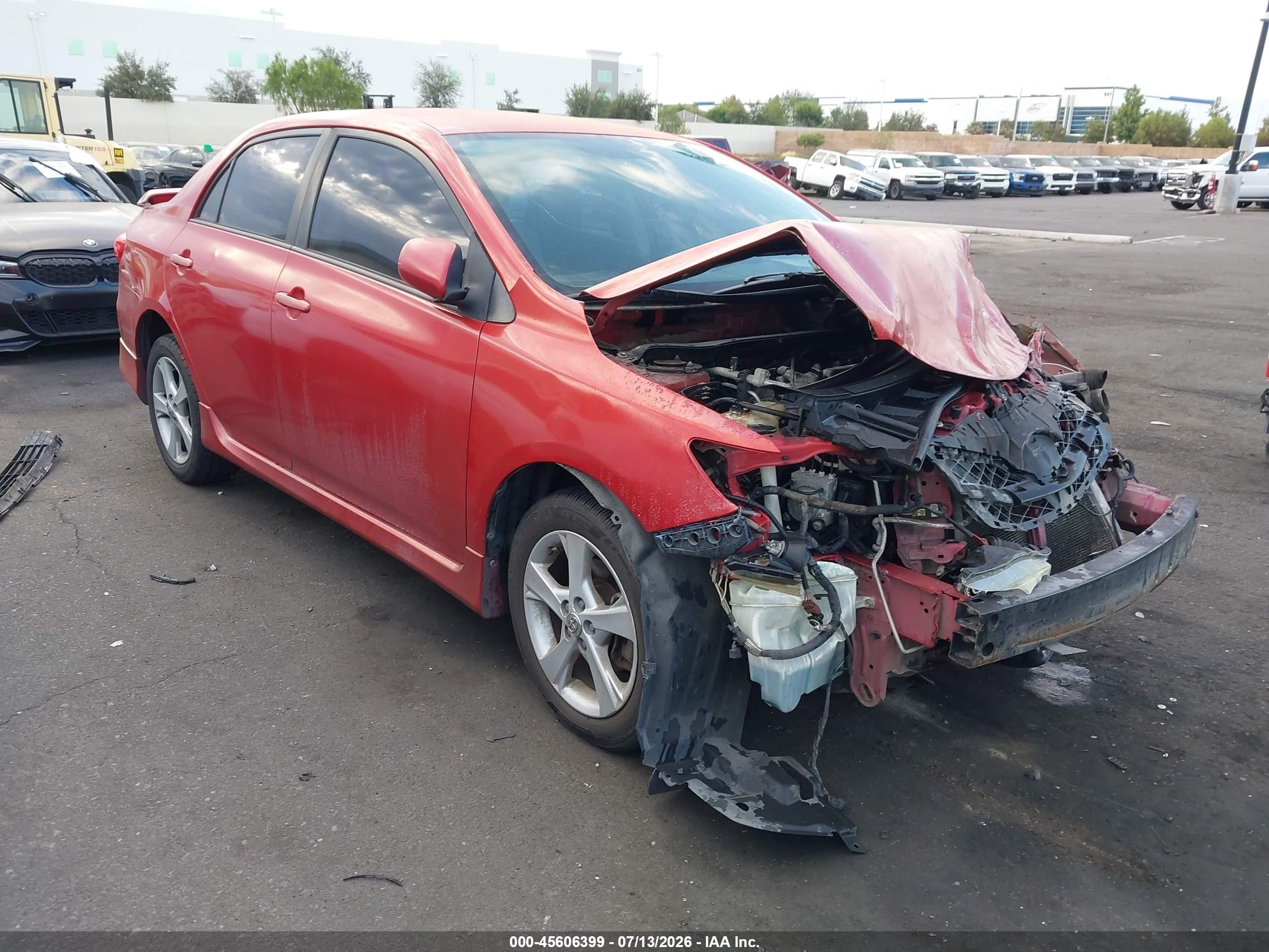 2013 Toyota Corolla S Red vin: 5YFBU4EE6DP108093