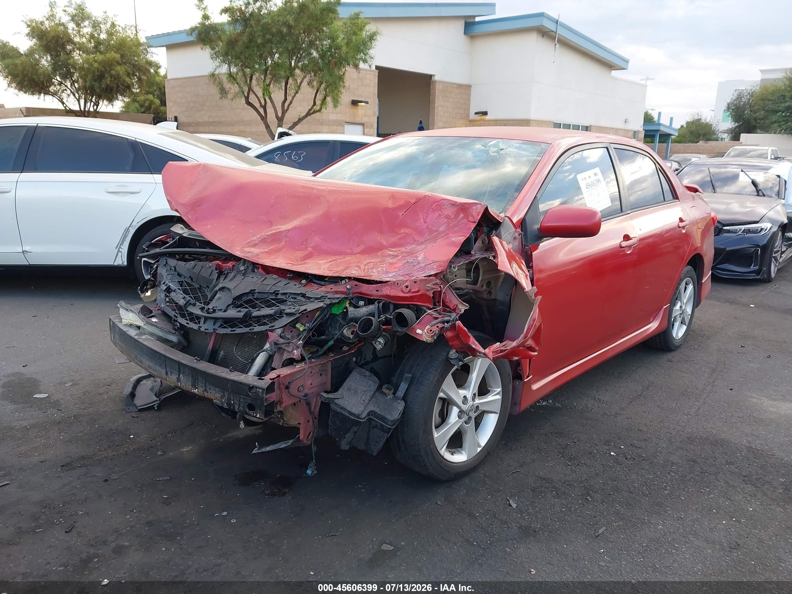 2013 Toyota Corolla S Red vin: 5YFBU4EE6DP108093