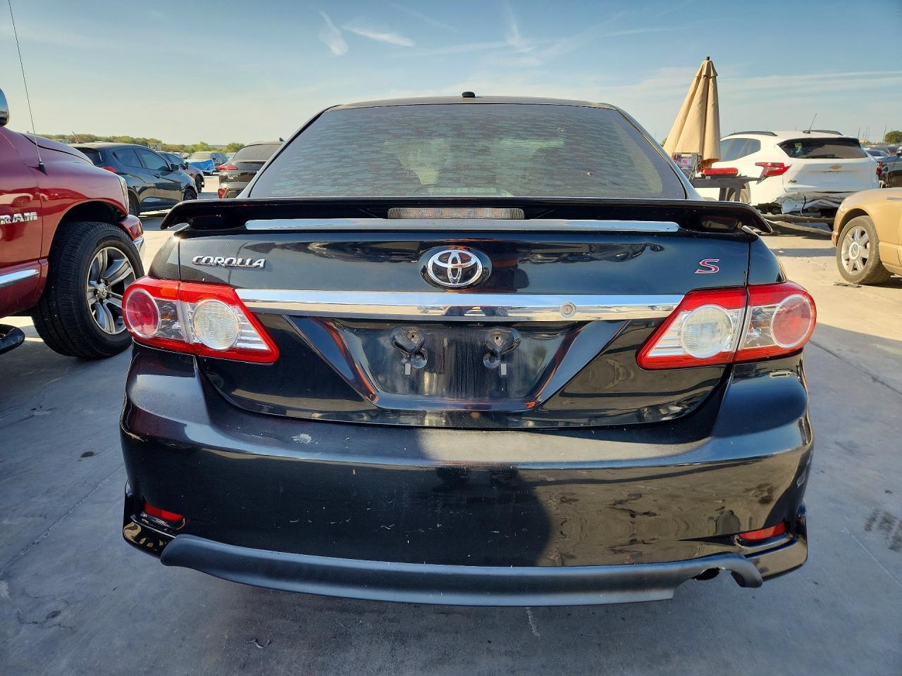 2013 Toyota Corolla S Black vin: 5YFBU4EE6DP110233